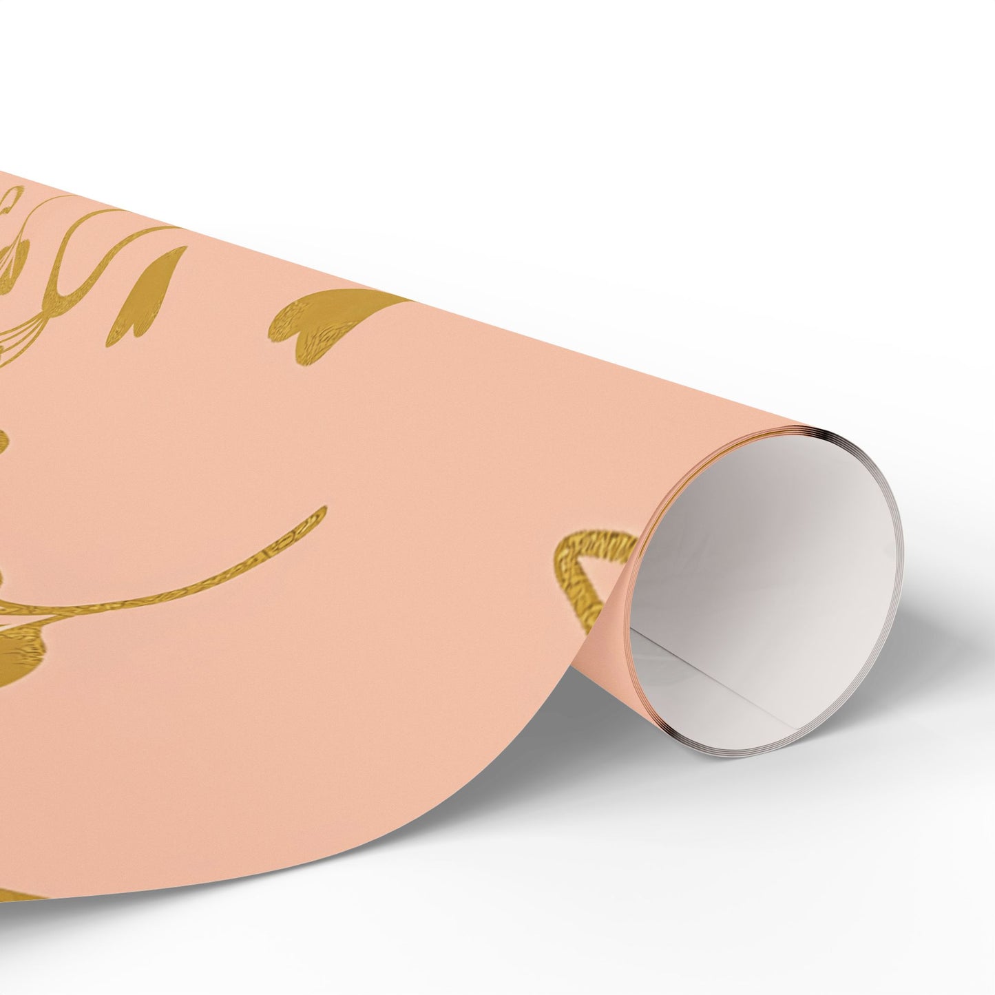 Romantic Celebration Wrapping Paper – Rings, Roses & Champagne on Blush Pink