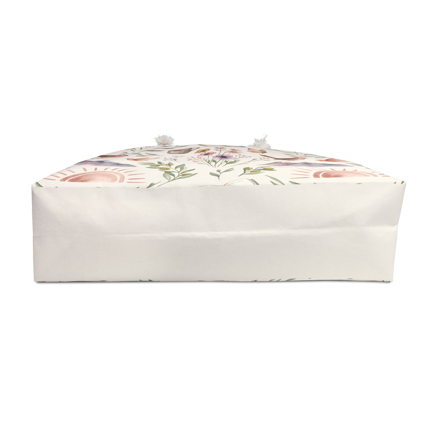 Boho Morning Weekender Bag — Floral Birds, Mountains & Coffee Pattern