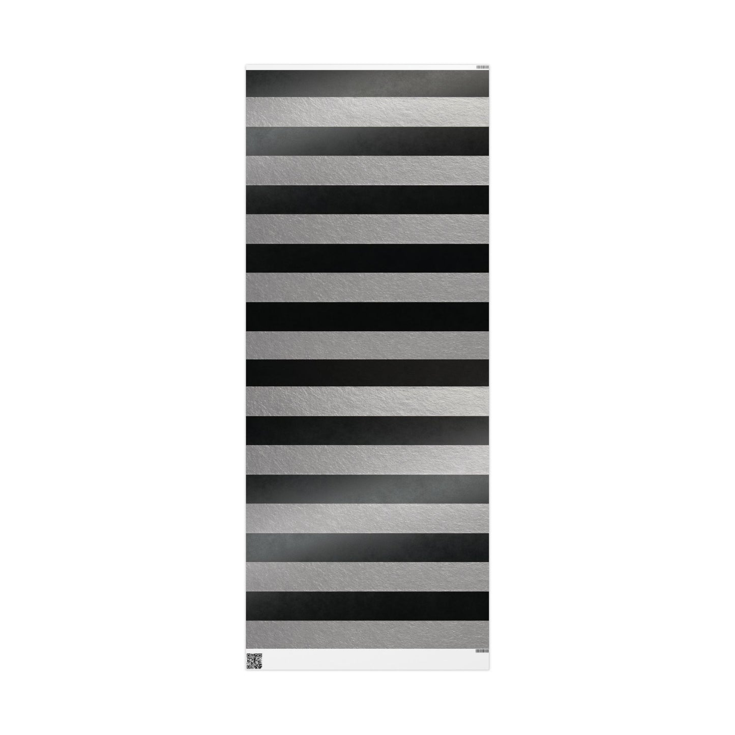 Black and Silver Striped Luxury Wrapping Paper – Glossy or Matte Finish, Durable 90gsm