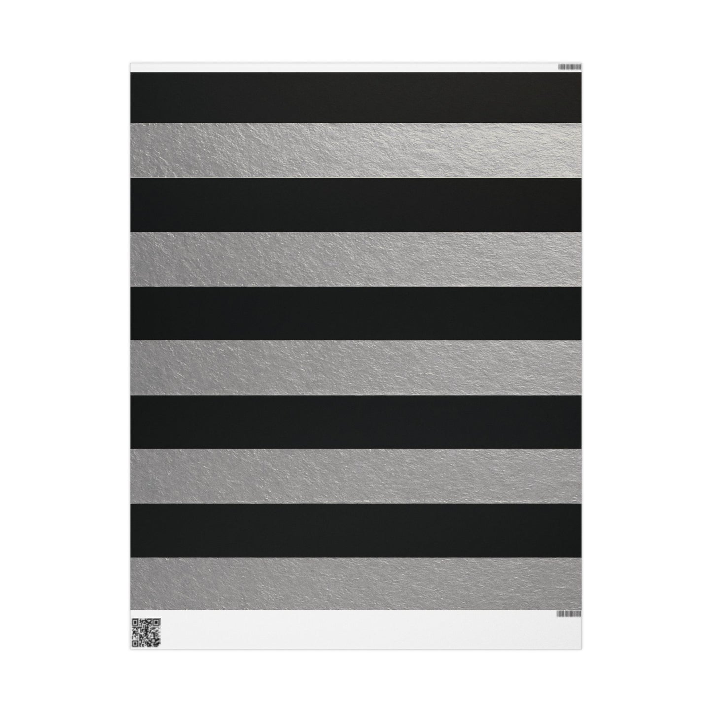 Black and Silver Striped Luxury Wrapping Paper – Glossy or Matte Finish, Durable 90gsm