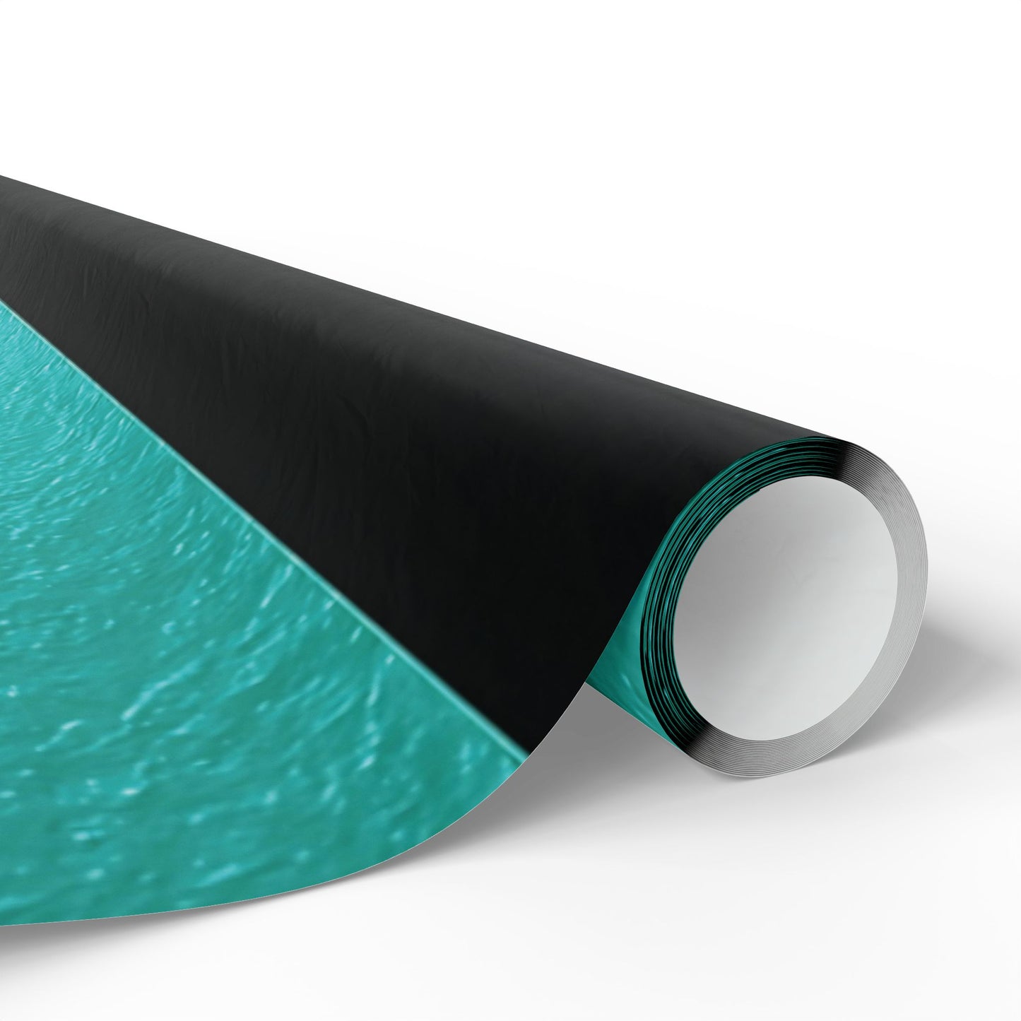 Black and Teal Striped Luxury Wrapping Paper – Glossy or Matte Finish, Durable 90gsm
