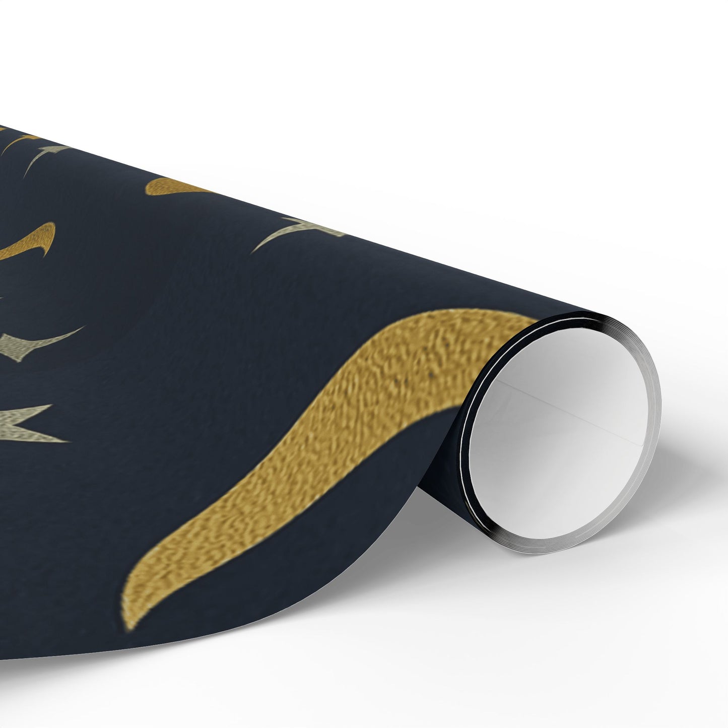 Celestial Night Sky Wrapping Paper – Moons, Stars & Planets on Midnight Blue
