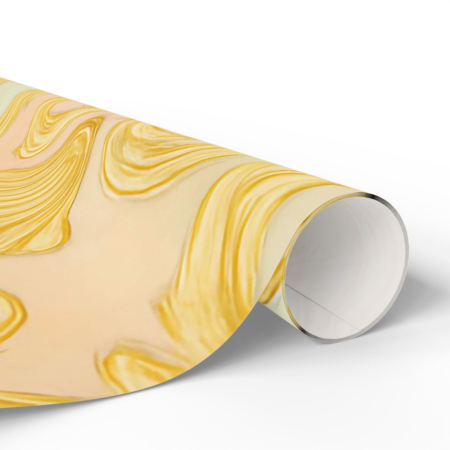Baroque Gold Scroll Wrapping Paper – Luxury Gift Wrap in Glossy or Matte Finish