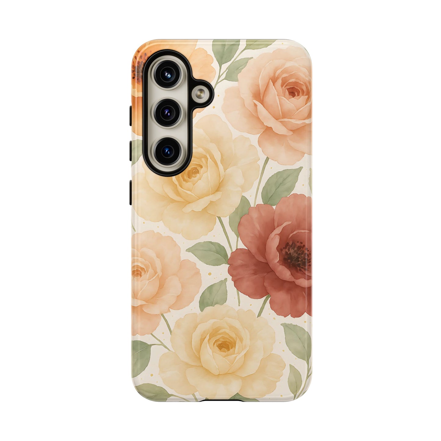Vintage Rose Garden Phone Case – Soft Floral Print in Warm Neutrals
