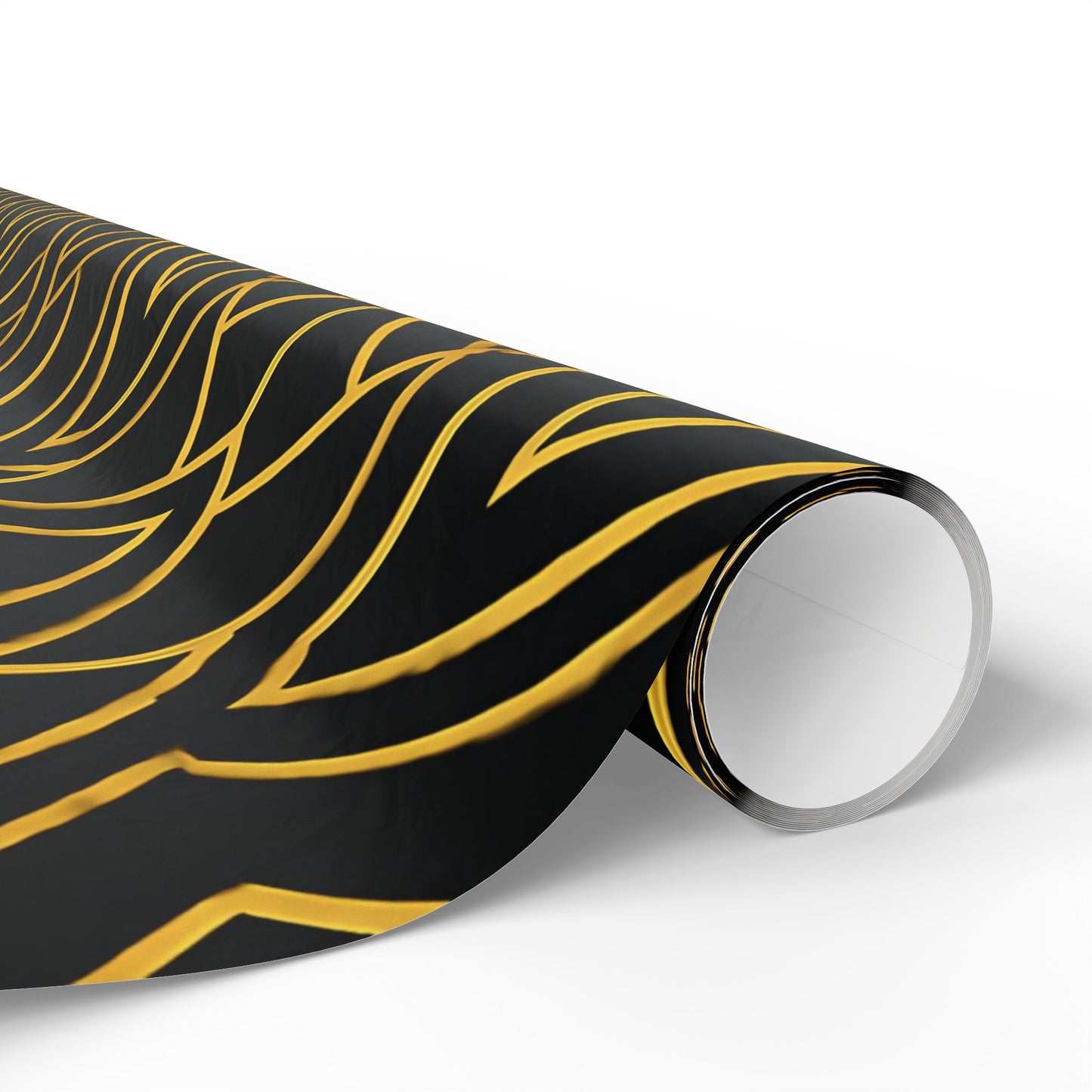 Art Deco Black & Gold Geometric Wrapping Paper – Luxury Gift Wrap in Glossy or Matte Finish