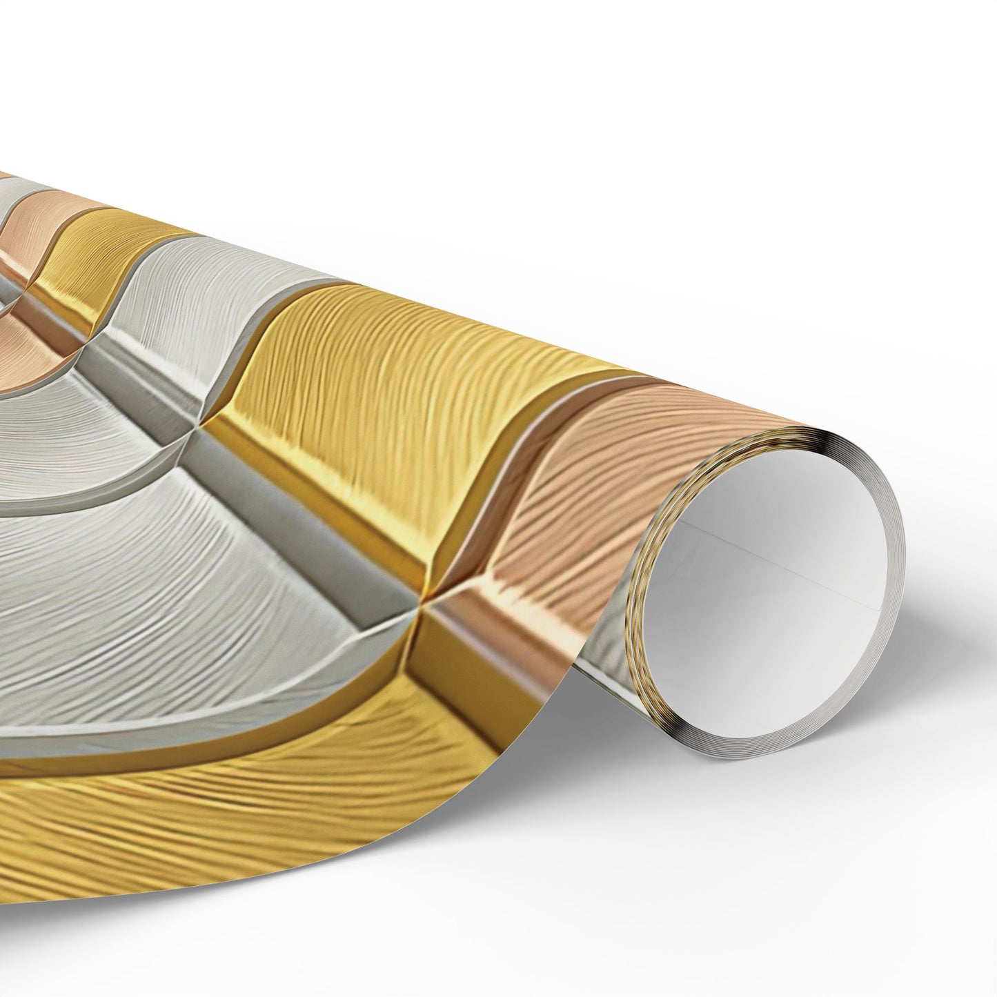 Geometric Metallic Tile Wrapping Paper – Modern Luxury Gift Wrap in Glossy or Matte Finish