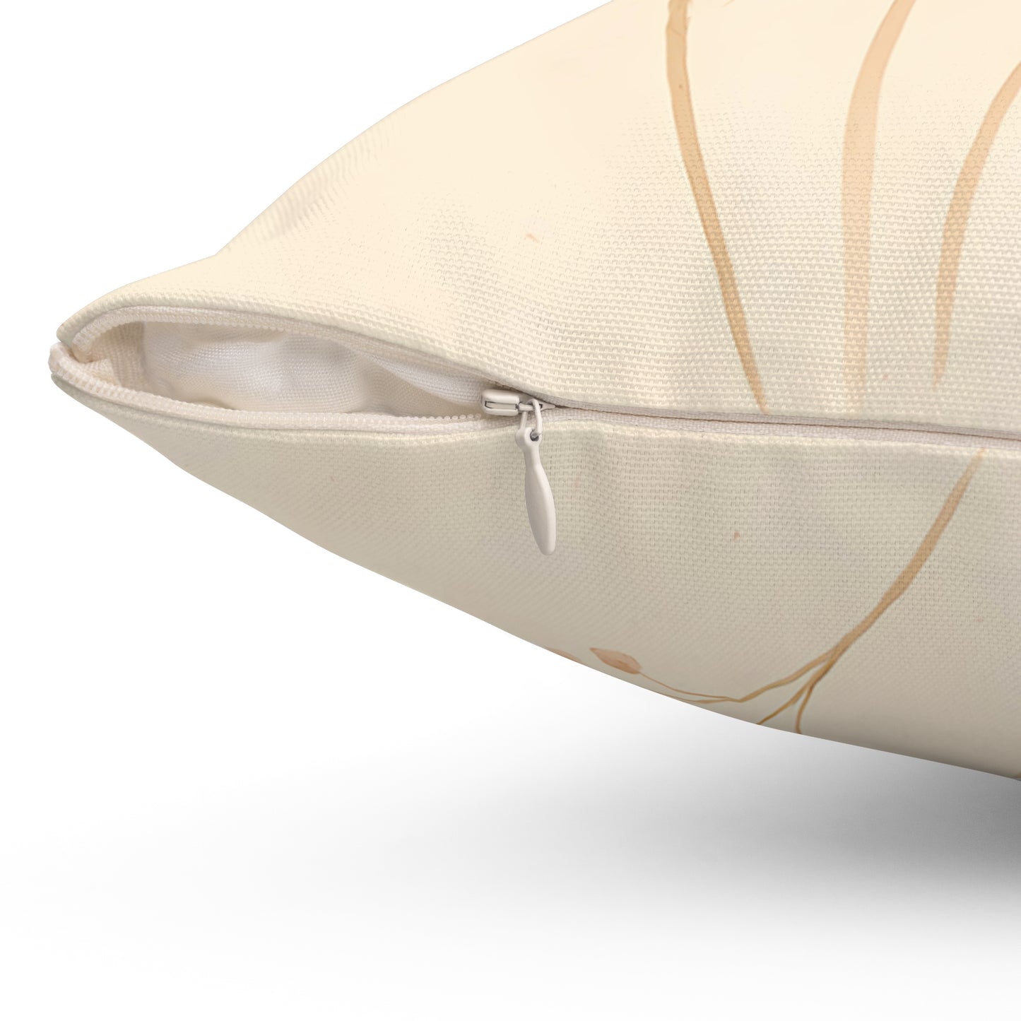 Neutral Pampas Grass Throw Pillow - Minimalist Boho Decorative Cushion with Double-Sided Print