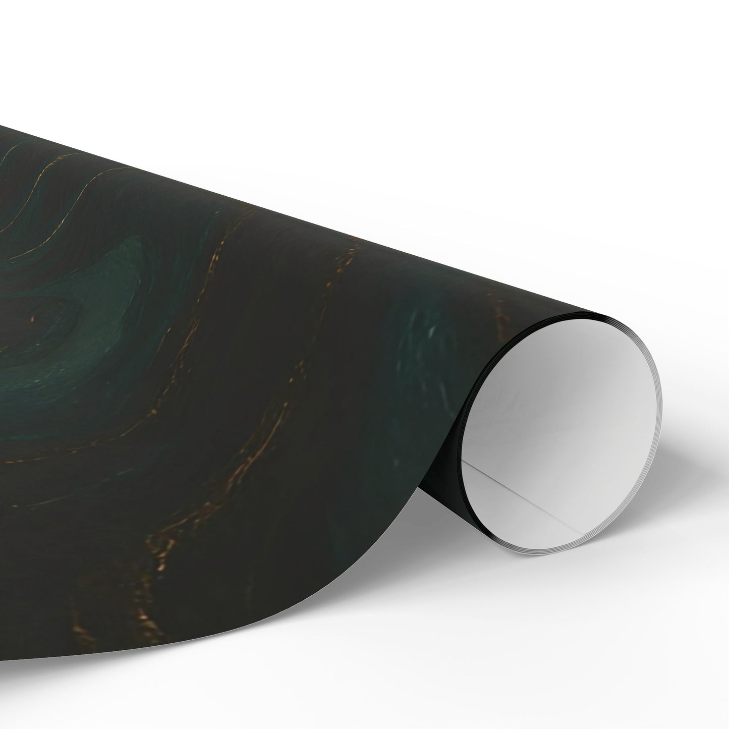 Emerald & Gold Marble Wrapping Paper – Luxurious Stone-Inspired Gift Wrap in Glossy or Matte Finish