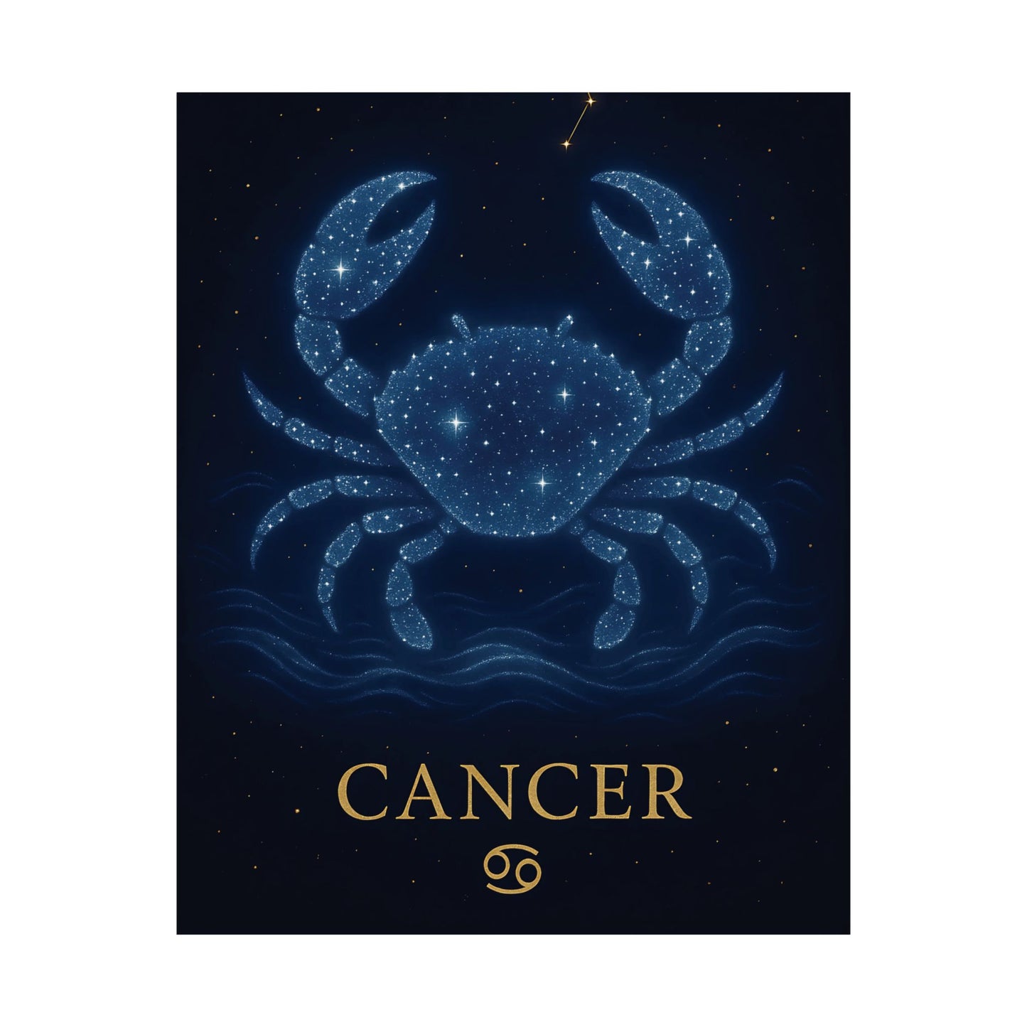 Cancer Zodiac Constellation Matte Poster – Celestial Astrology Wall Art Print (Multiple Sizes)