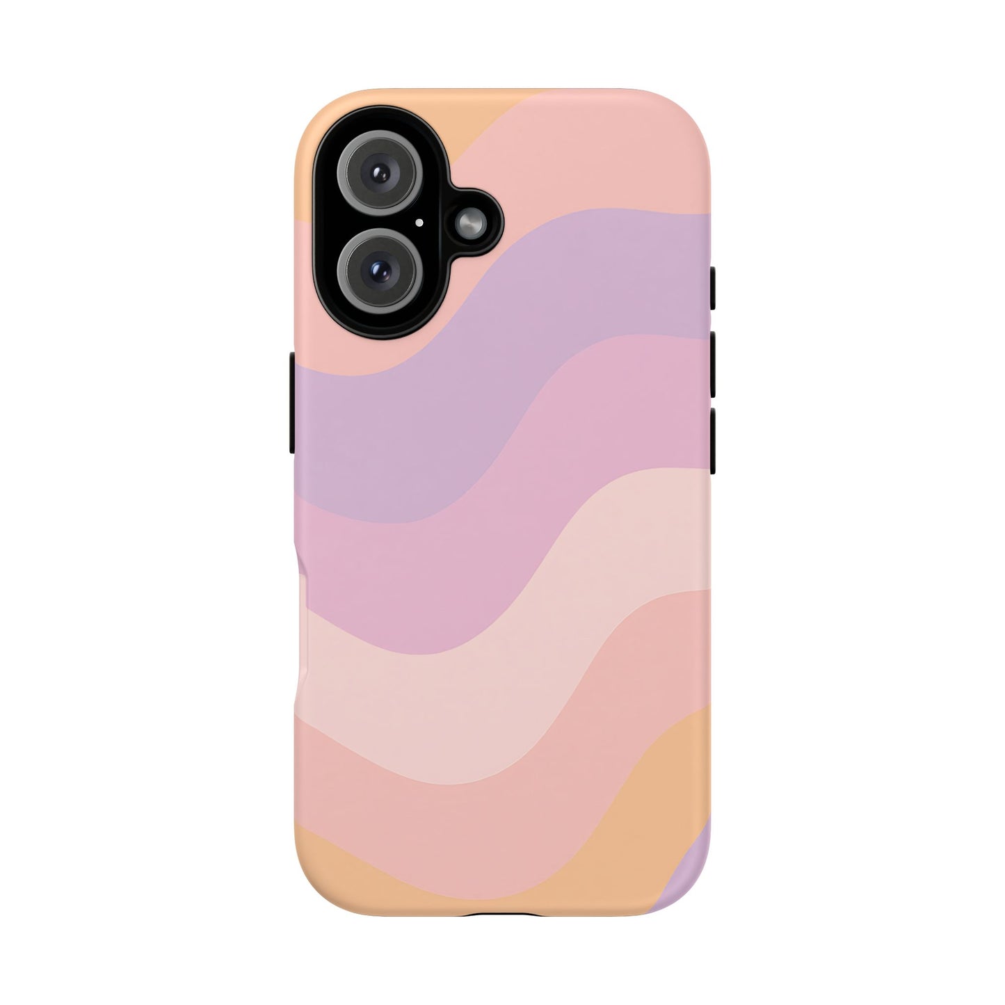 Retro Sunset Wave Phone Case – Groovy Pastel Abstract Design