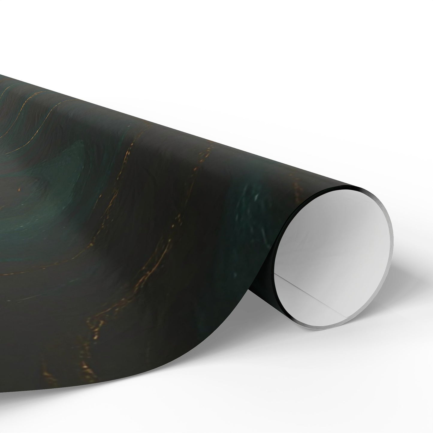 Emerald & Gold Marble Wrapping Paper – Luxurious Stone-Inspired Gift Wrap in Glossy or Matte Finish