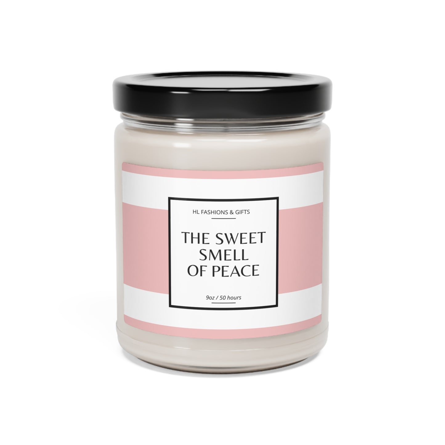 The Sweet Smell of Peace Soy Candle - Blush Pink Label