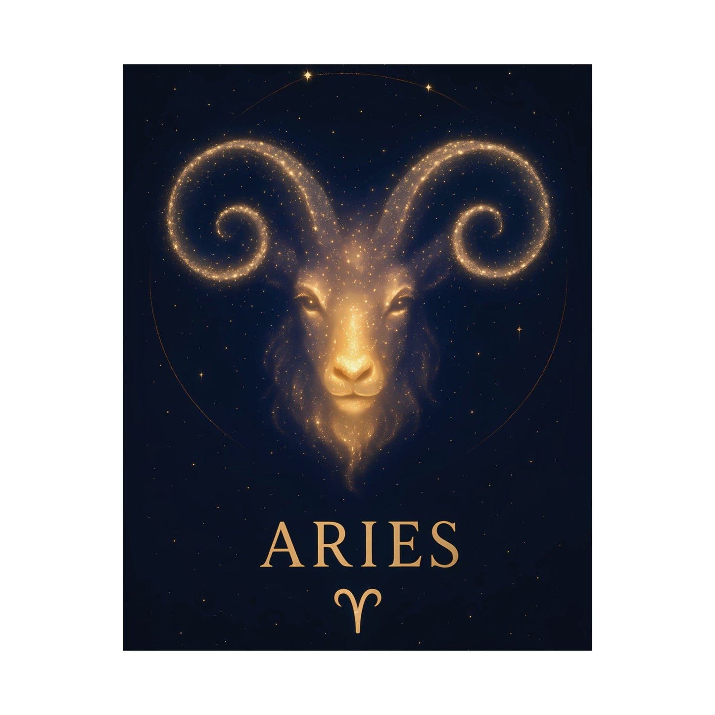 Aries Zodiac Constellation Matte Poster – Celestial Astrology Wall Art Print (Multiple Sizes)