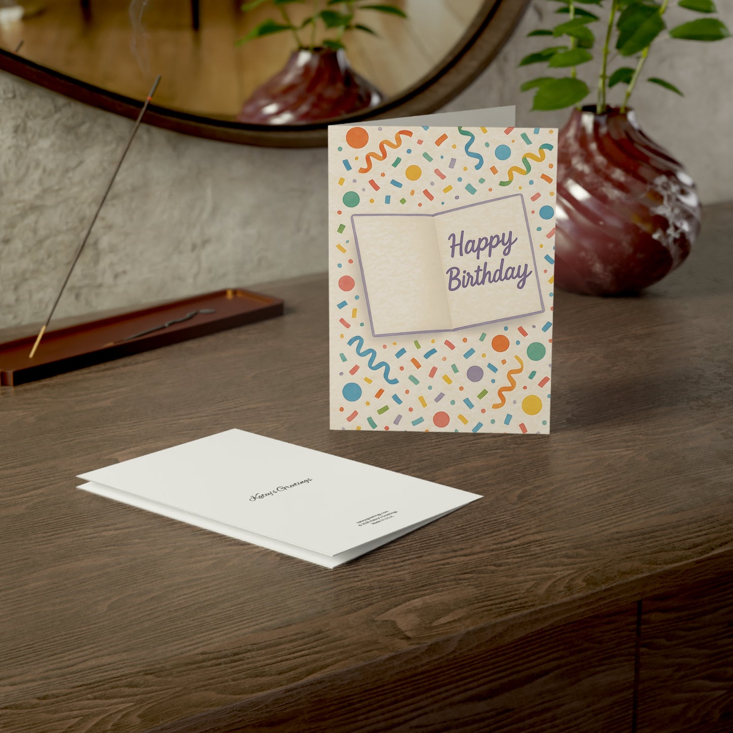 Confetti Celebration Birthday Greeting Card – Premium 270gsm Paper, Includes Envelope