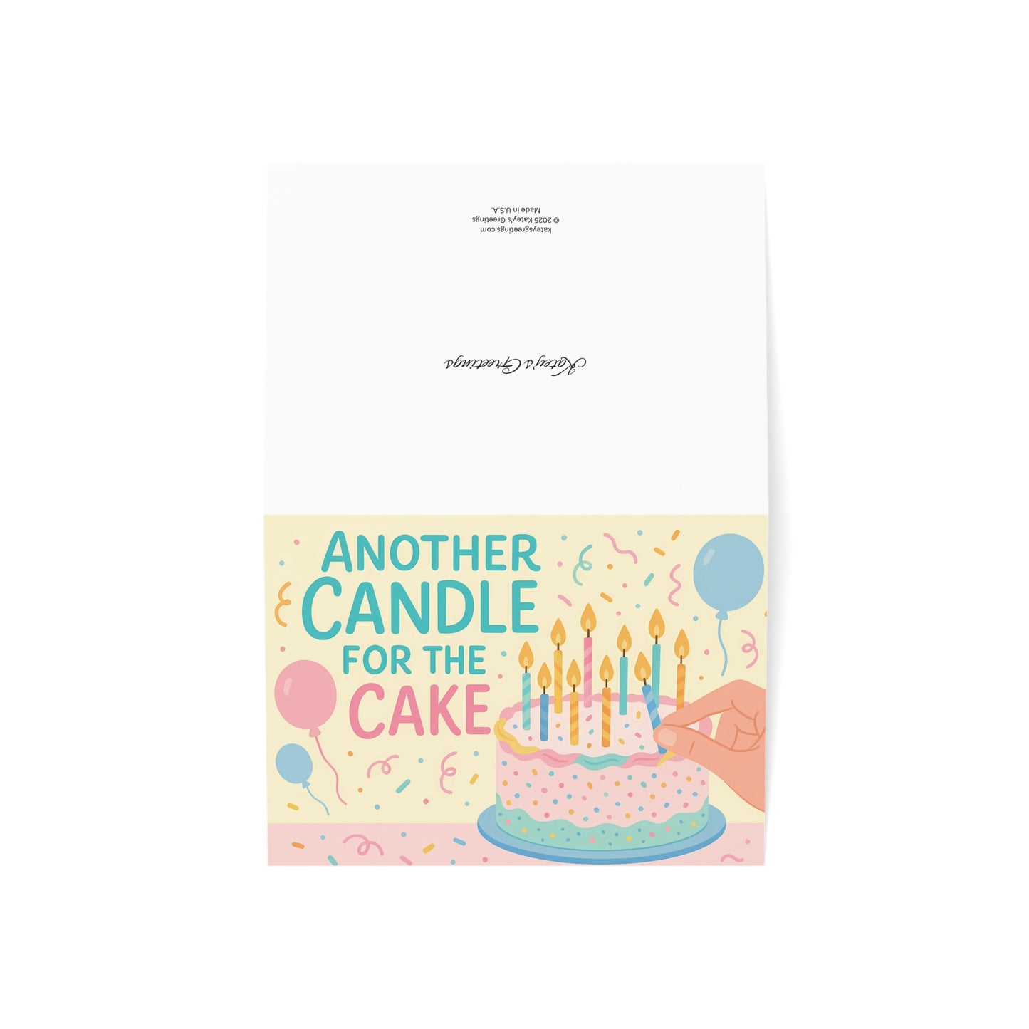 Another Candle for the Cake Birthday Card – Fun Celebration Greeting with Envelope