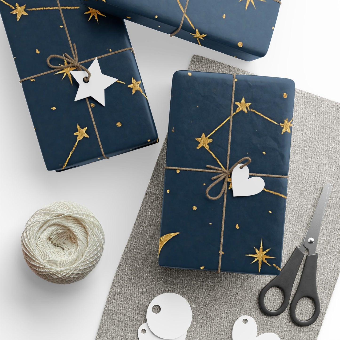 Celestial Constellations & Moon Wrapping Paper – Starry Night Gift Wrap in Glossy or Matte Finish