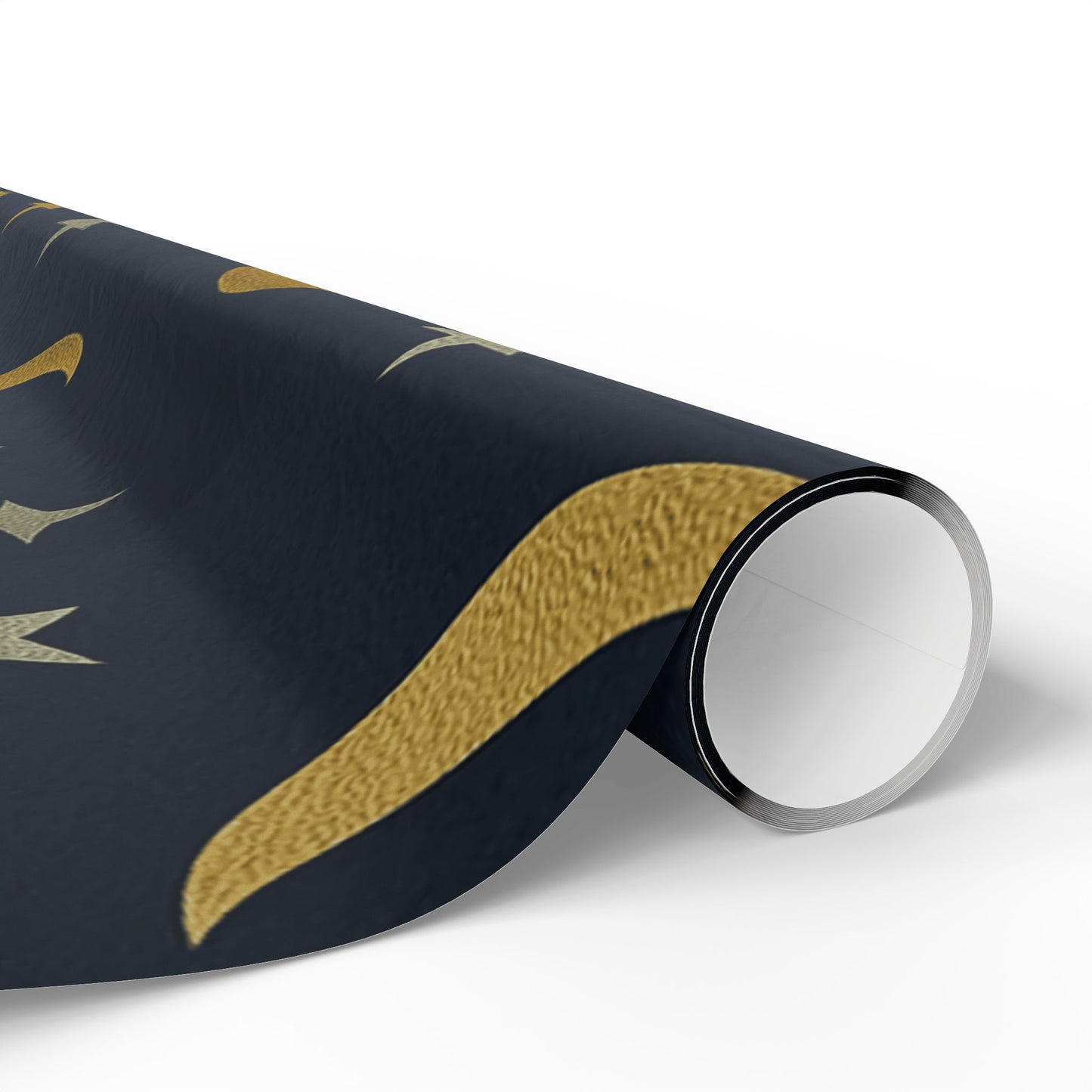 Celestial Night Sky Wrapping Paper – Moons, Stars & Planets on Midnight Blue