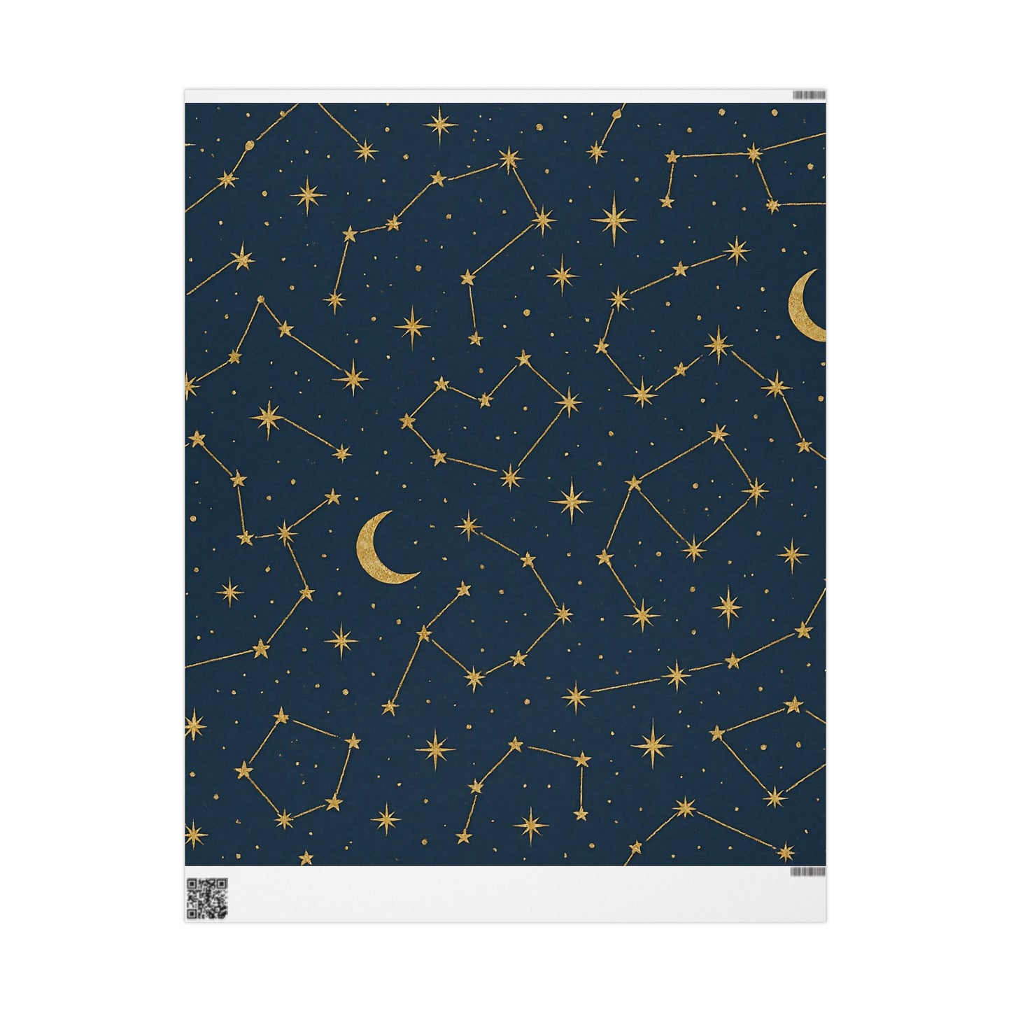 Celestial Constellations & Moon Wrapping Paper – Starry Night Gift Wrap in Glossy or Matte Finish