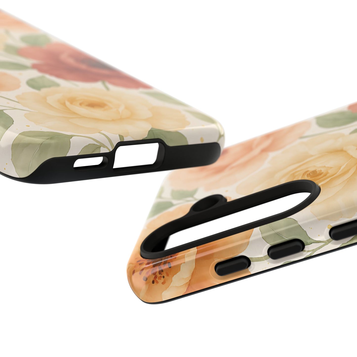 Vintage Rose Garden Phone Case – Soft Floral Print in Warm Neutrals