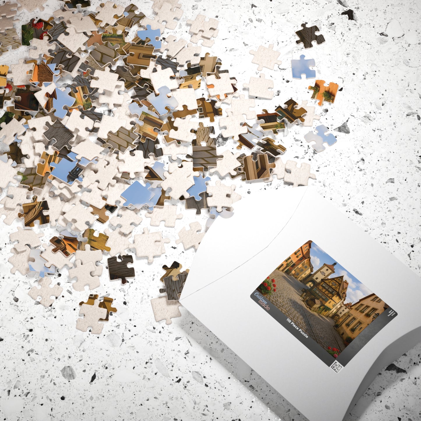 Medieval German Village Puzzle – Cobblestone Streets & Historic Architecture