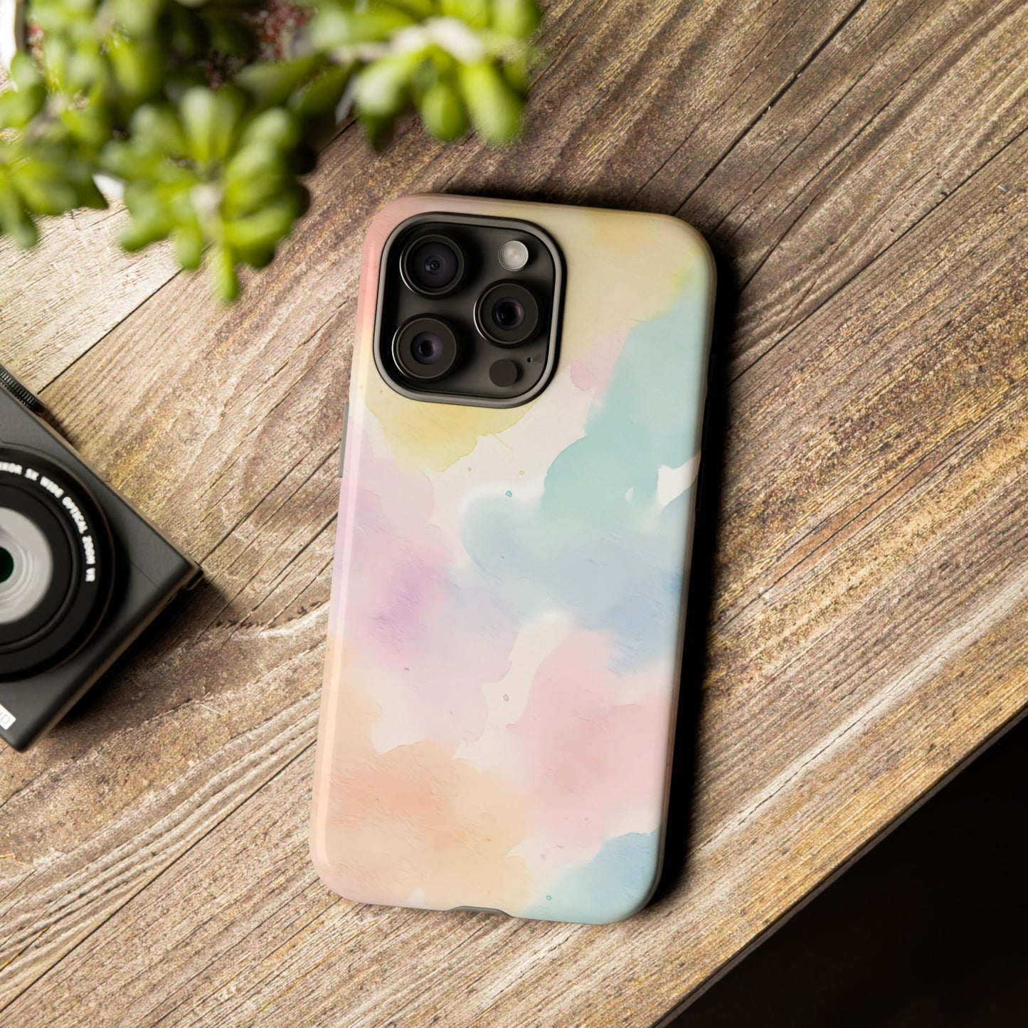 Pastel Watercolor Cloud iPhone Case – Soft Gradient Abstract Protective Cover