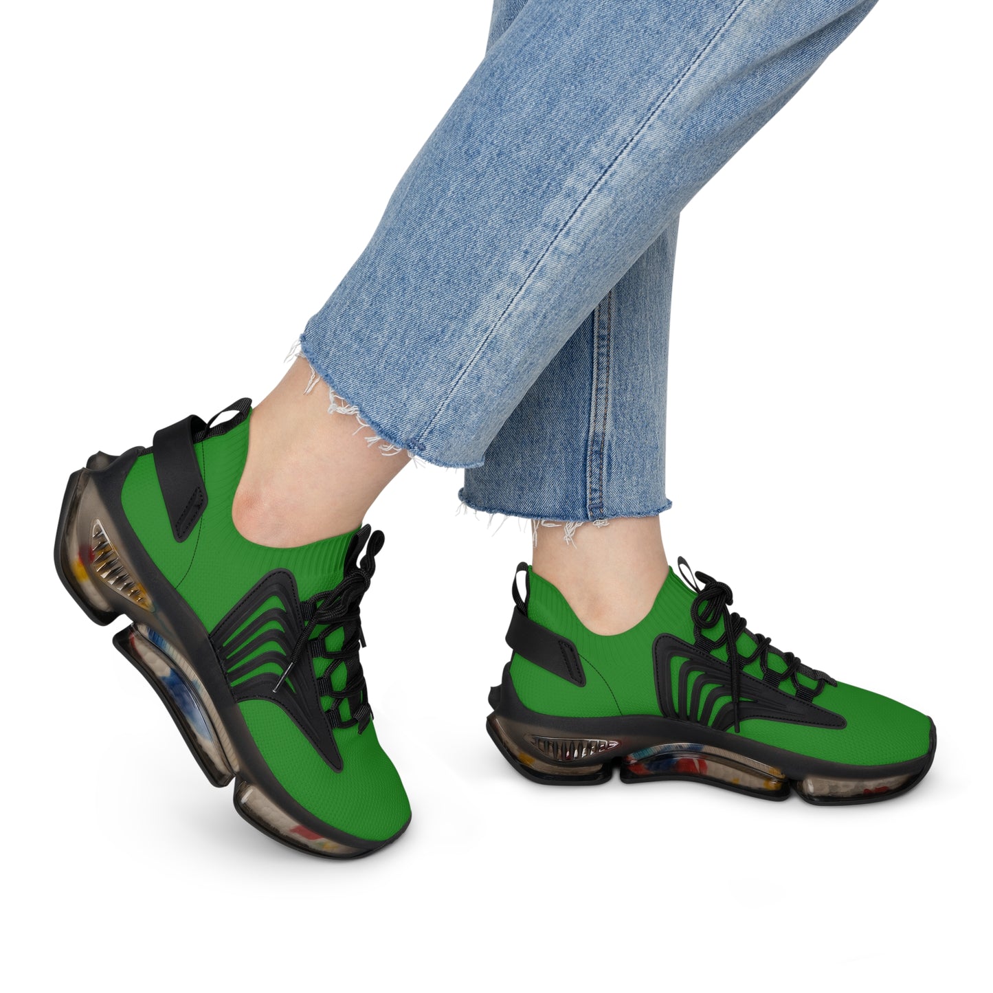 Forest Green Women's Mesh Sneakers
