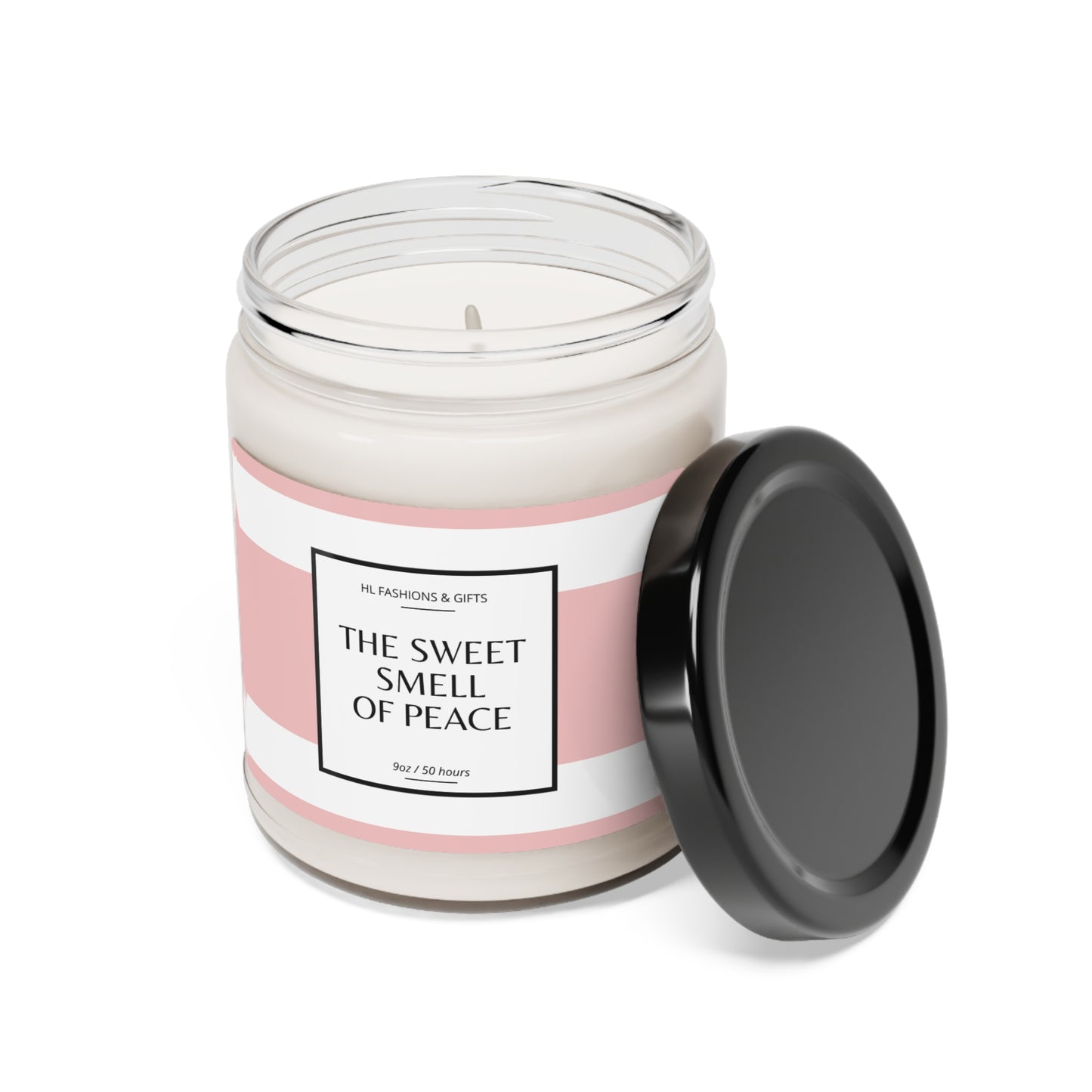 The Sweet Smell of Peace Soy Candle - Blush Pink Label