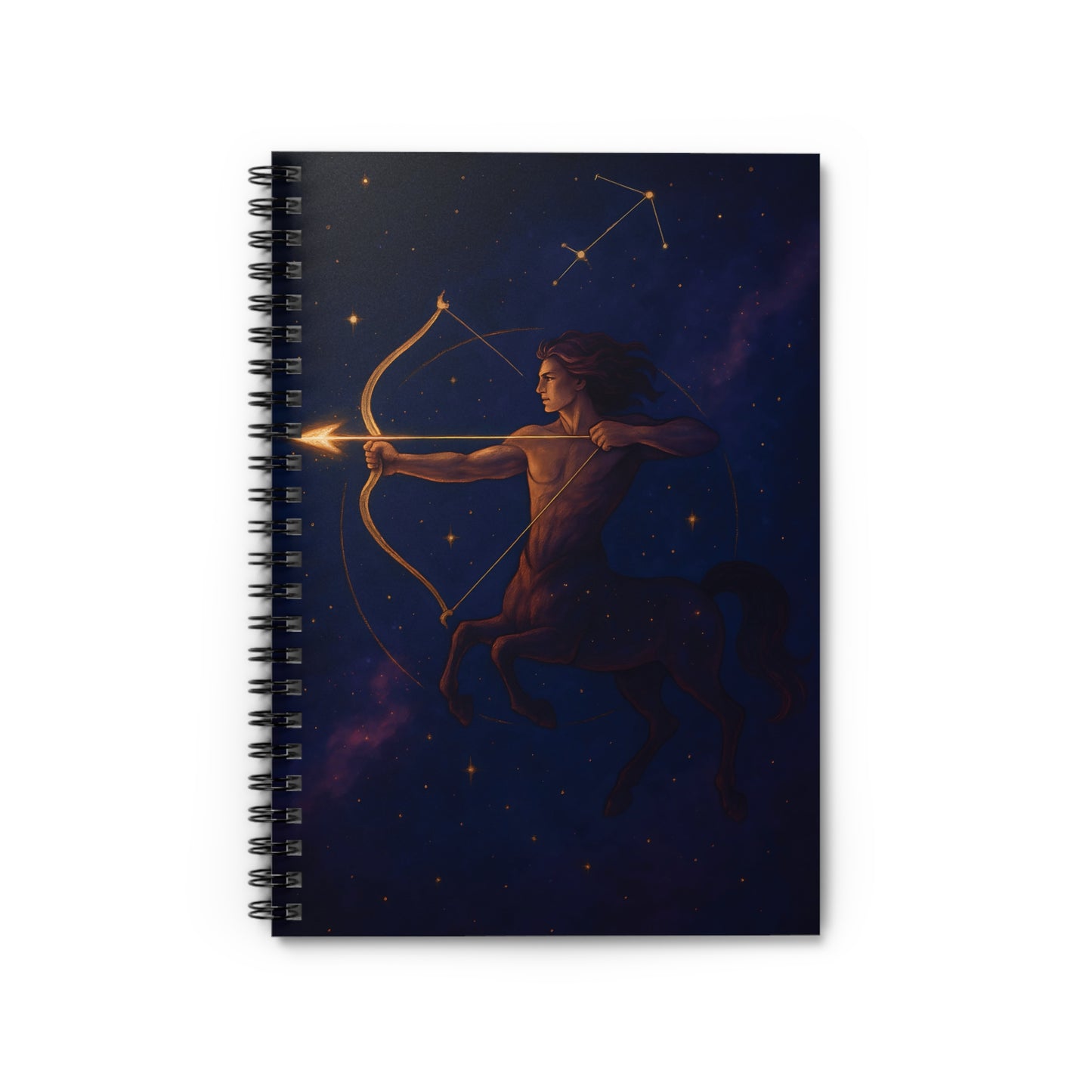 Sagittarius Zodiac Galaxy Spiral Notebook – Celestial Archer Astrology Journal (6" x 8", 118 Pages)