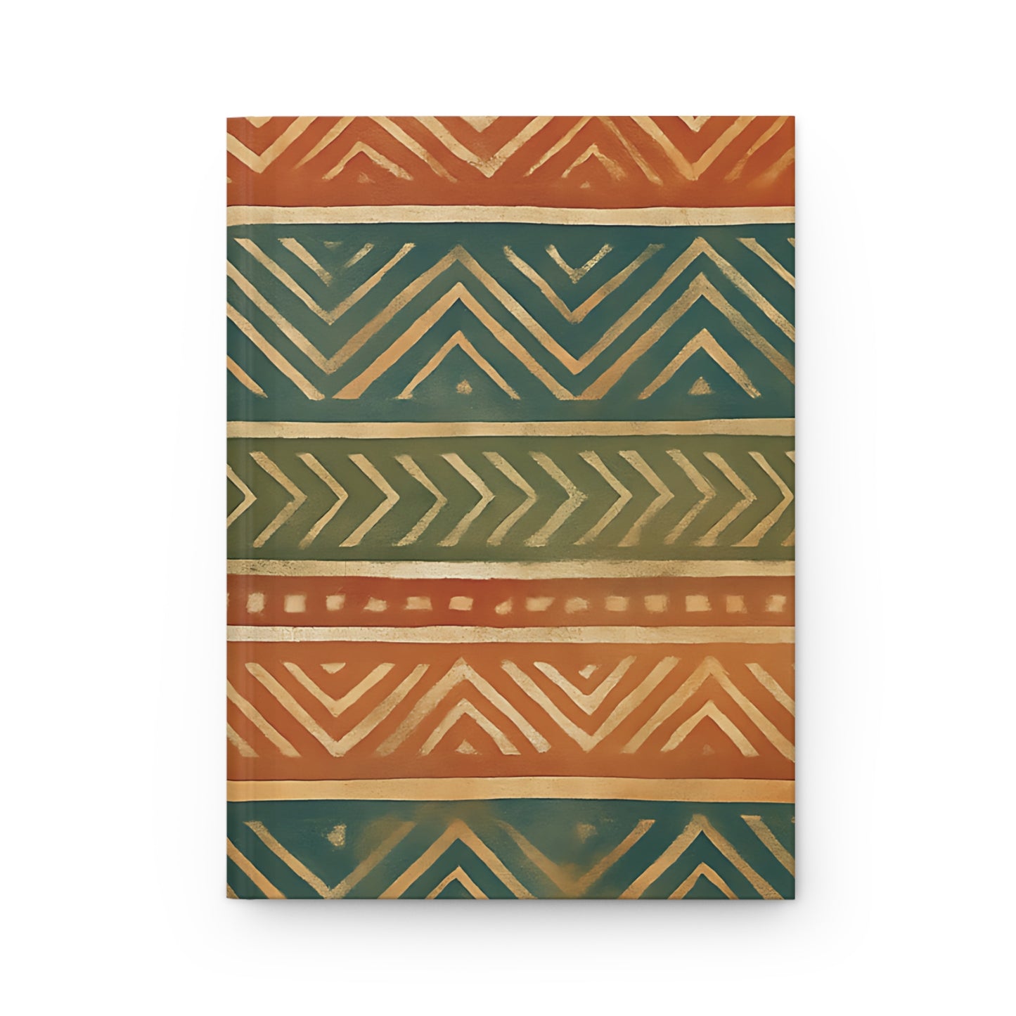 Tribal Chevron Pattern Hardcover Journal – Matte Finish, 150 Lined Pages