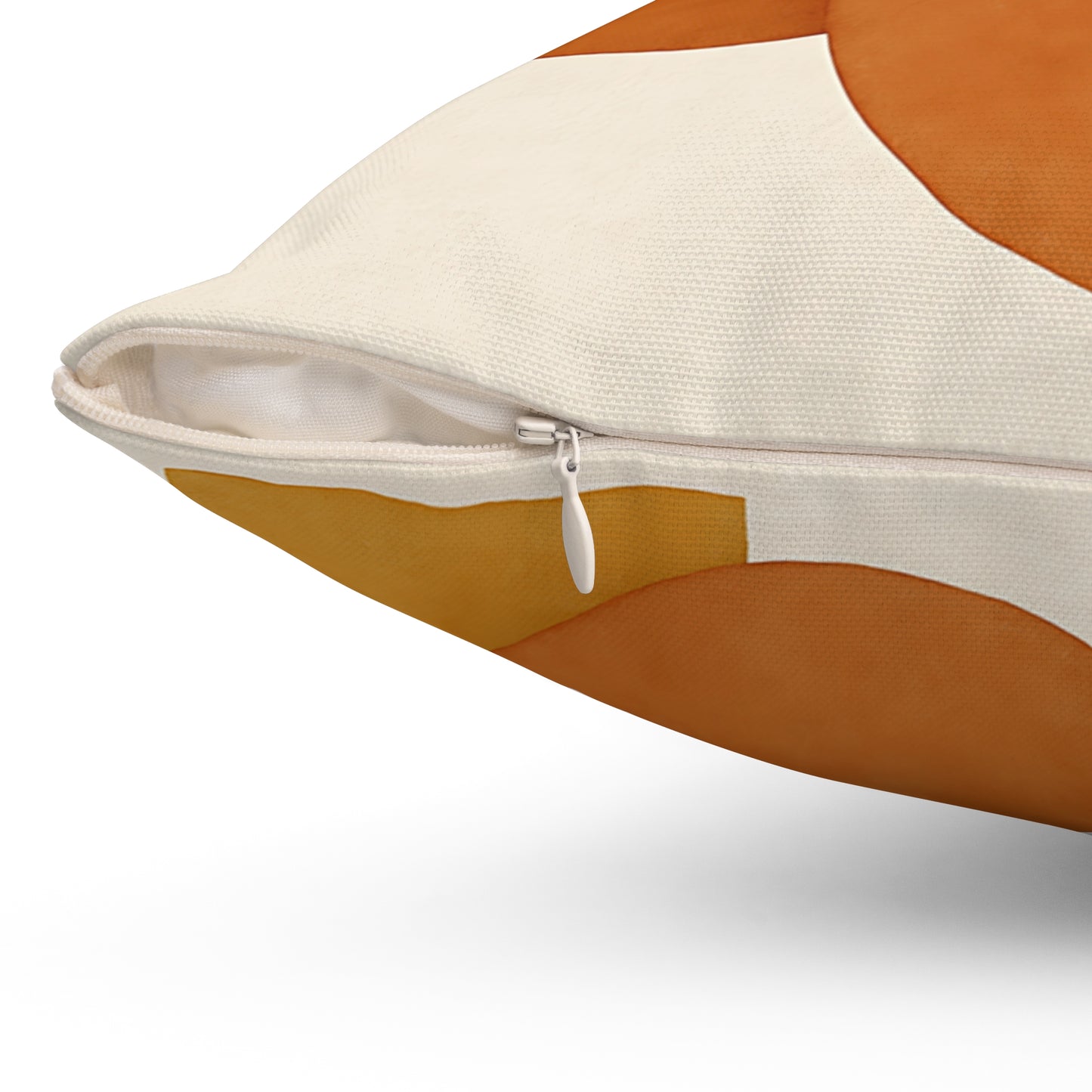 Modern Abstract Shapes Throw Pillow - Earth Tone Decorative Cushion with Double-Sided Print