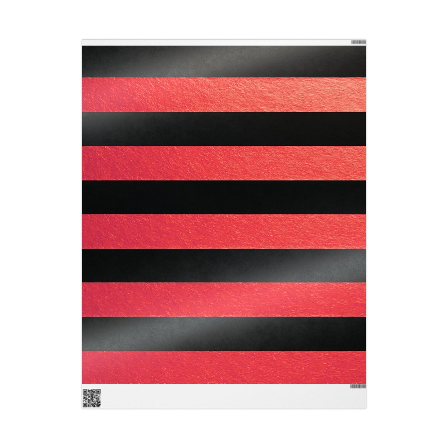Black and Red Striped Luxury Wrapping Paper – Glossy or Matte Finish, Durable 90gsm