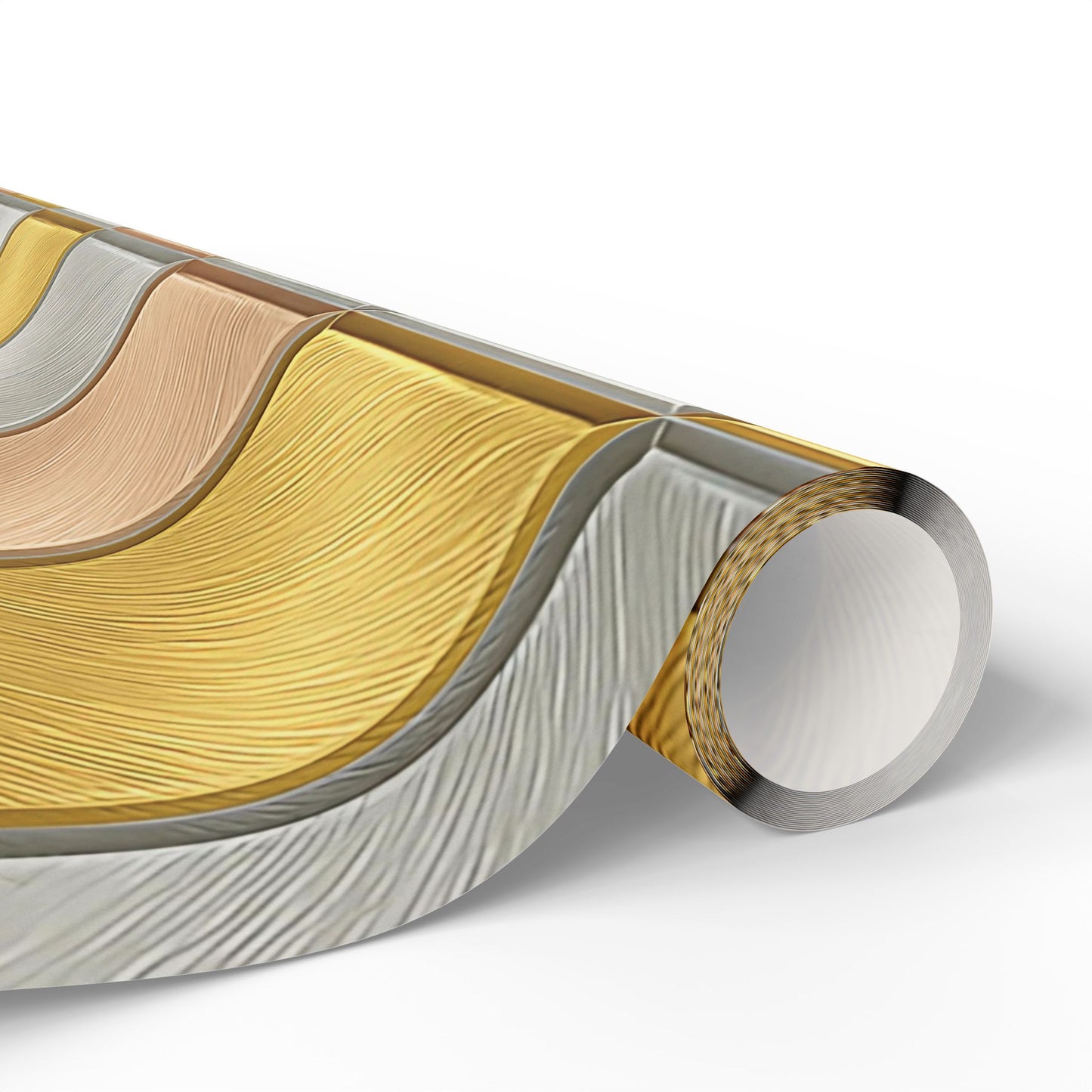 Geometric Metallic Tile Wrapping Paper – Modern Luxury Gift Wrap in Glossy or Matte Finish