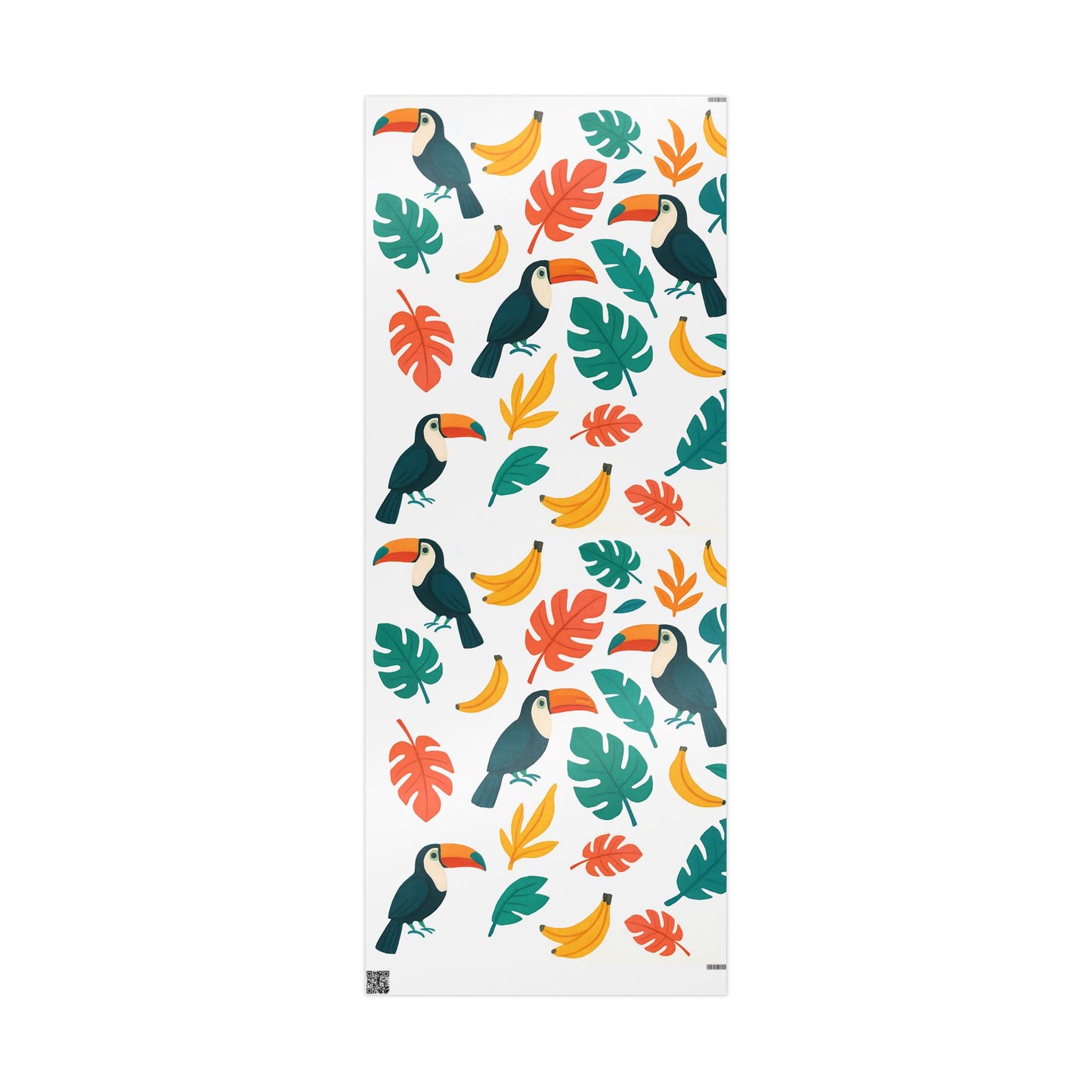 Tropical Toucan and Banana Wrapping Paper – Vibrant Jungle Leaf Gift Wrap