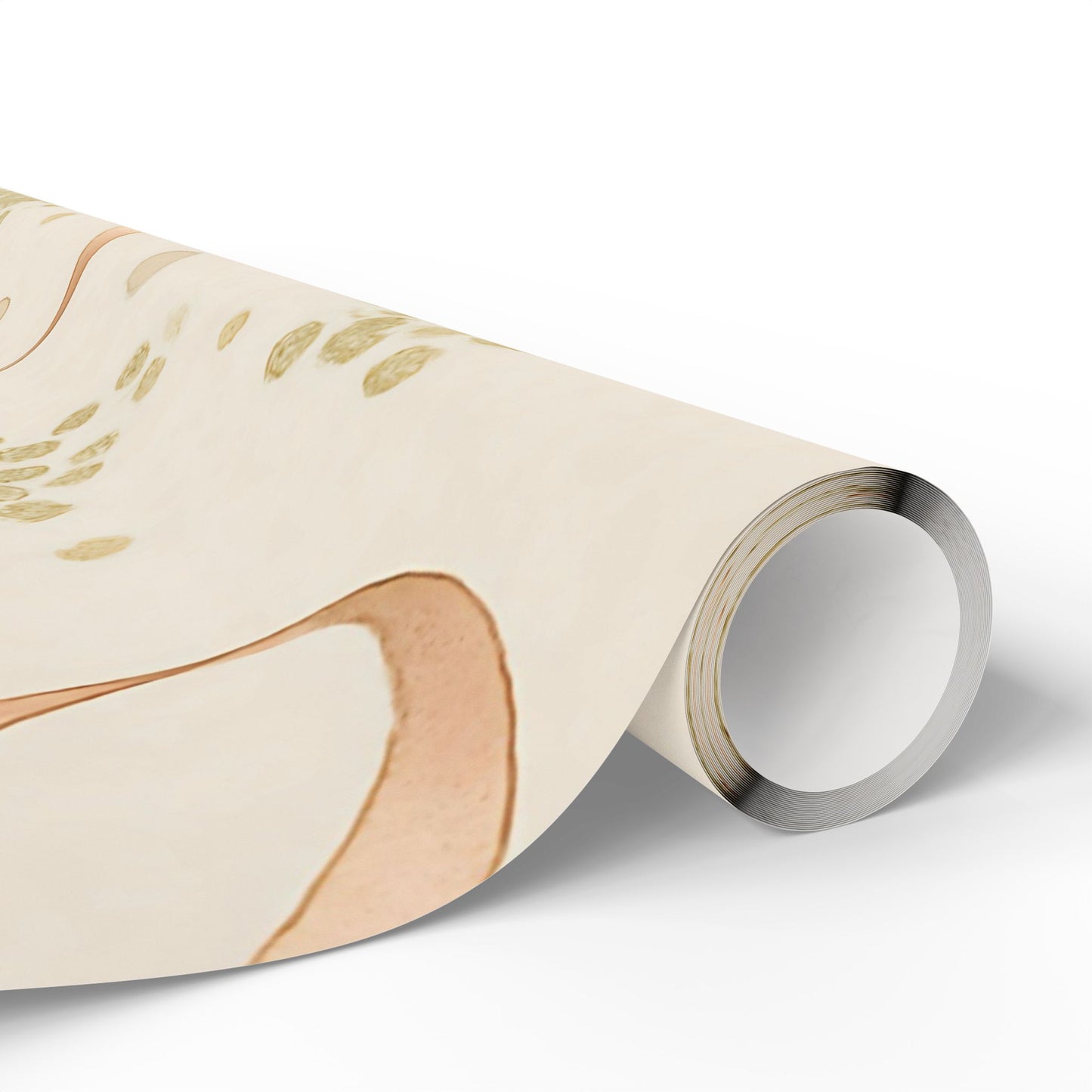 Elegant Gold Confetti & Ribbon Wrapping Paper – Luxurious Gift Wrap in Glossy or Matte Finish