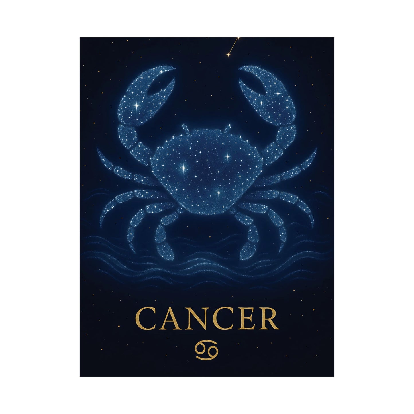 Cancer Zodiac Constellation Matte Poster – Celestial Astrology Wall Art Print (Multiple Sizes)