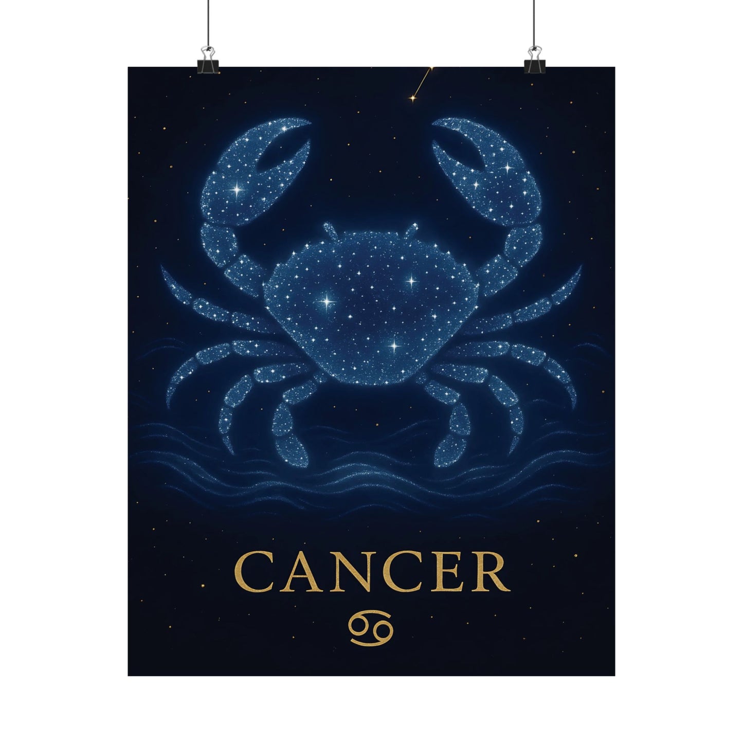 Cancer Zodiac Constellation Matte Poster – Celestial Astrology Wall Art Print (Multiple Sizes)