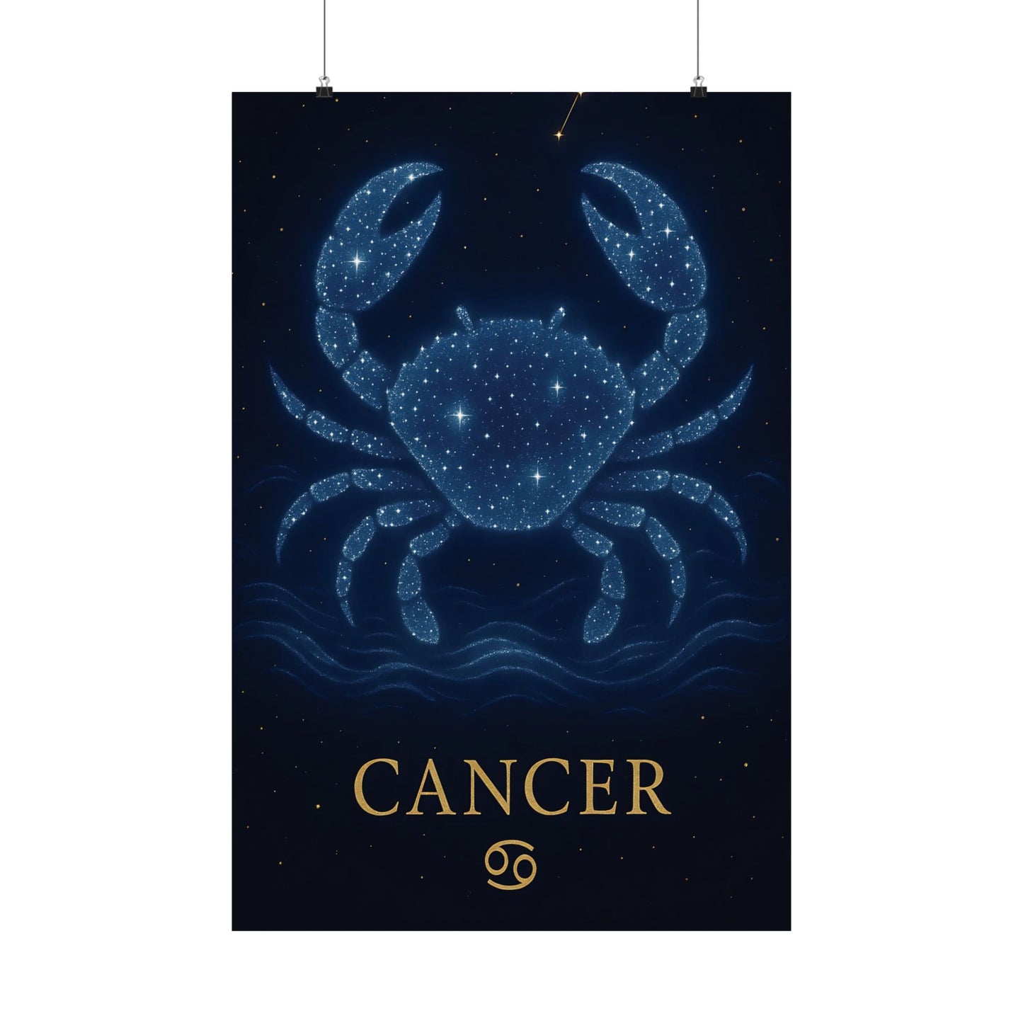 Cancer Zodiac Constellation Matte Poster – Celestial Astrology Wall Art Print (Multiple Sizes)