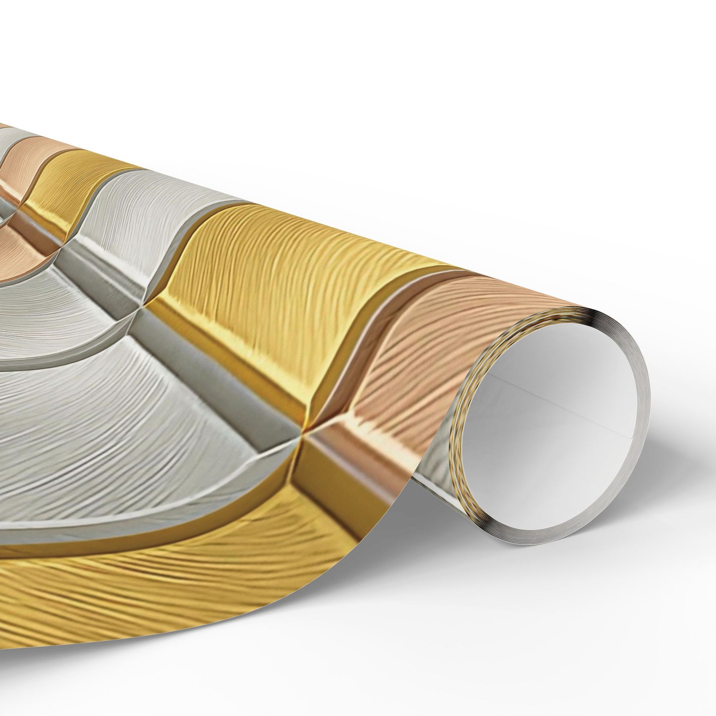 Geometric Metallic Tile Wrapping Paper – Modern Luxury Gift Wrap in Glossy or Matte Finish