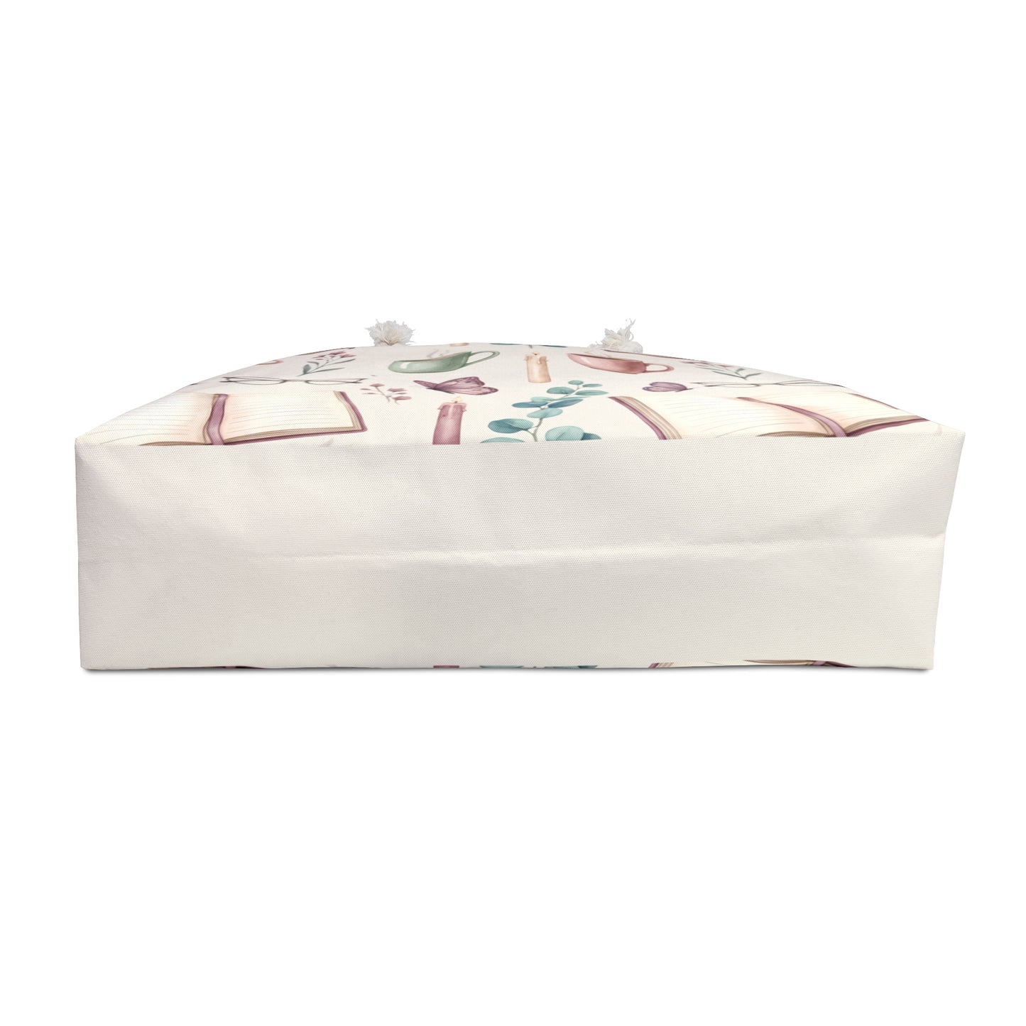 Cozy Reader Weekender Bag — Floral Books & Coffee Travel Tote