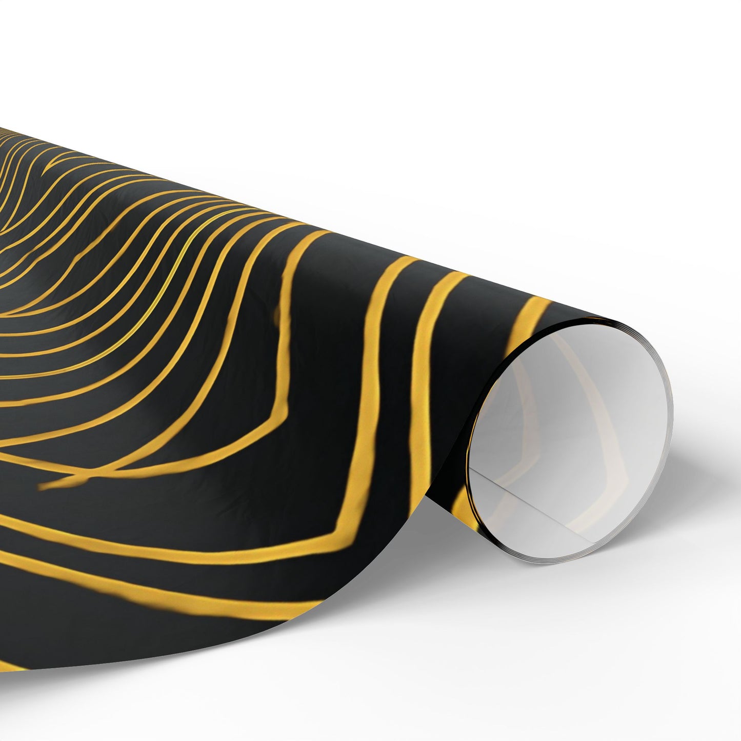 Art Deco Black & Gold Geometric Wrapping Paper – Luxury Gift Wrap in Glossy or Matte Finish