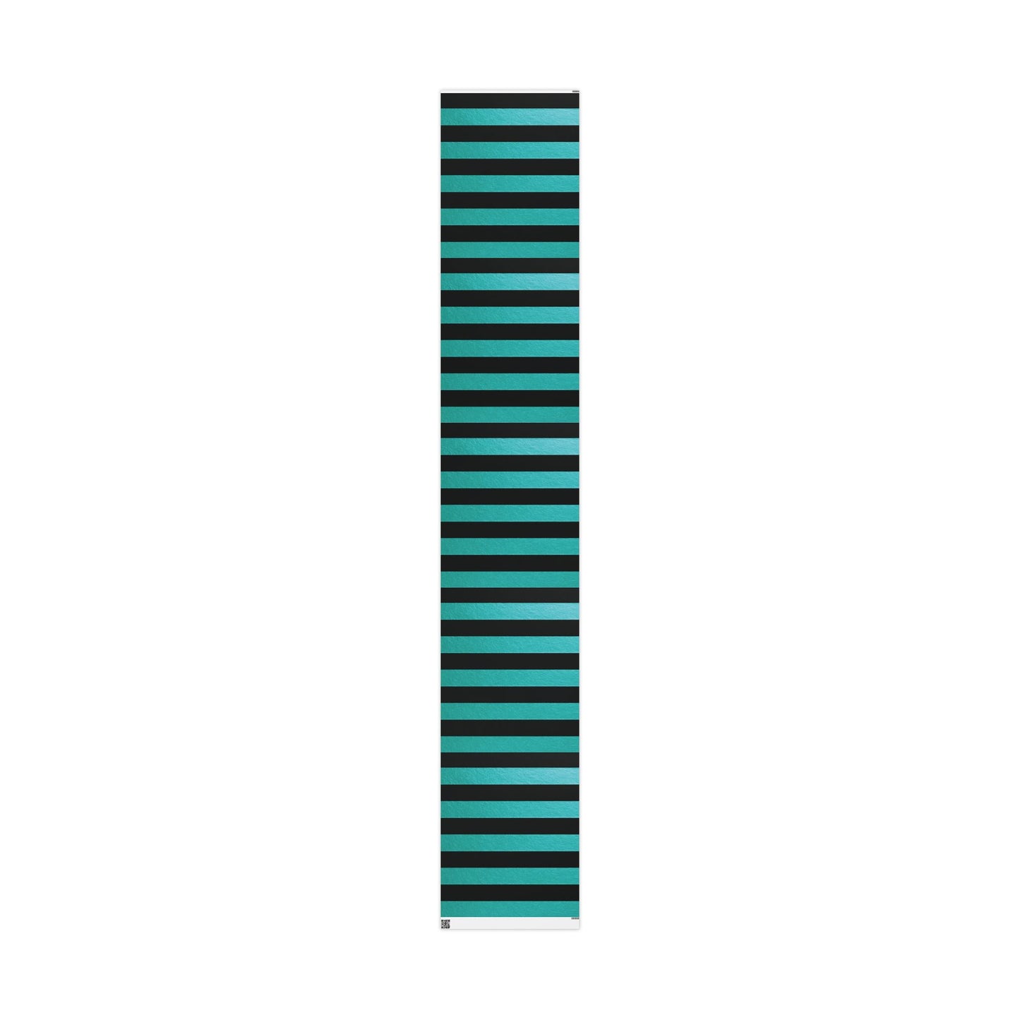 Black and Teal Striped Luxury Wrapping Paper – Glossy or Matte Finish, Durable 90gsm