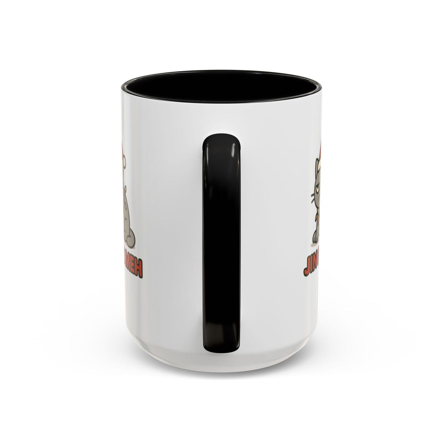 Funny “Jingle Meh” Christmas Cat Mug – Grumpy Holiday Coffee Cup, 11oz & 15oz Ceramic