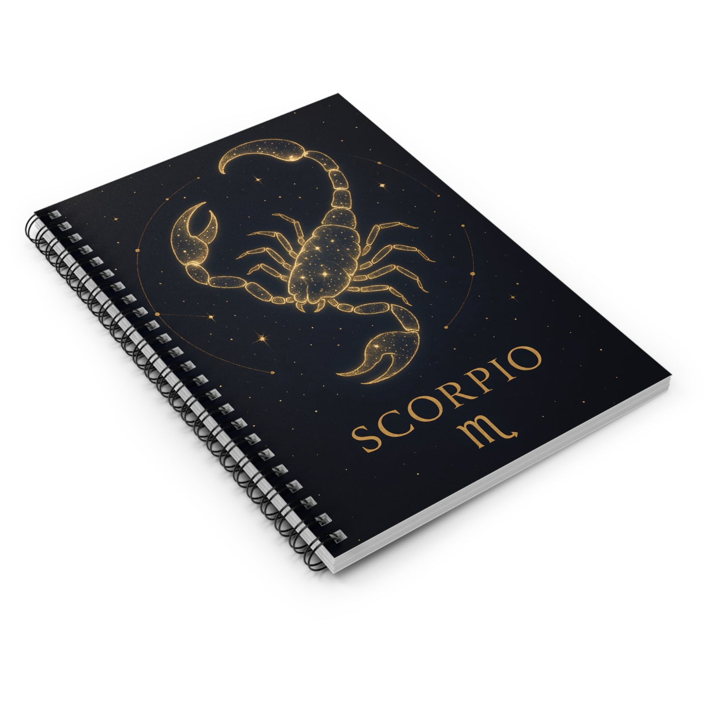 Scorpio Zodiac Galaxy Spiral Notebook – Celestial Astrology Writing Journal (6" x 8", 118 Pages)