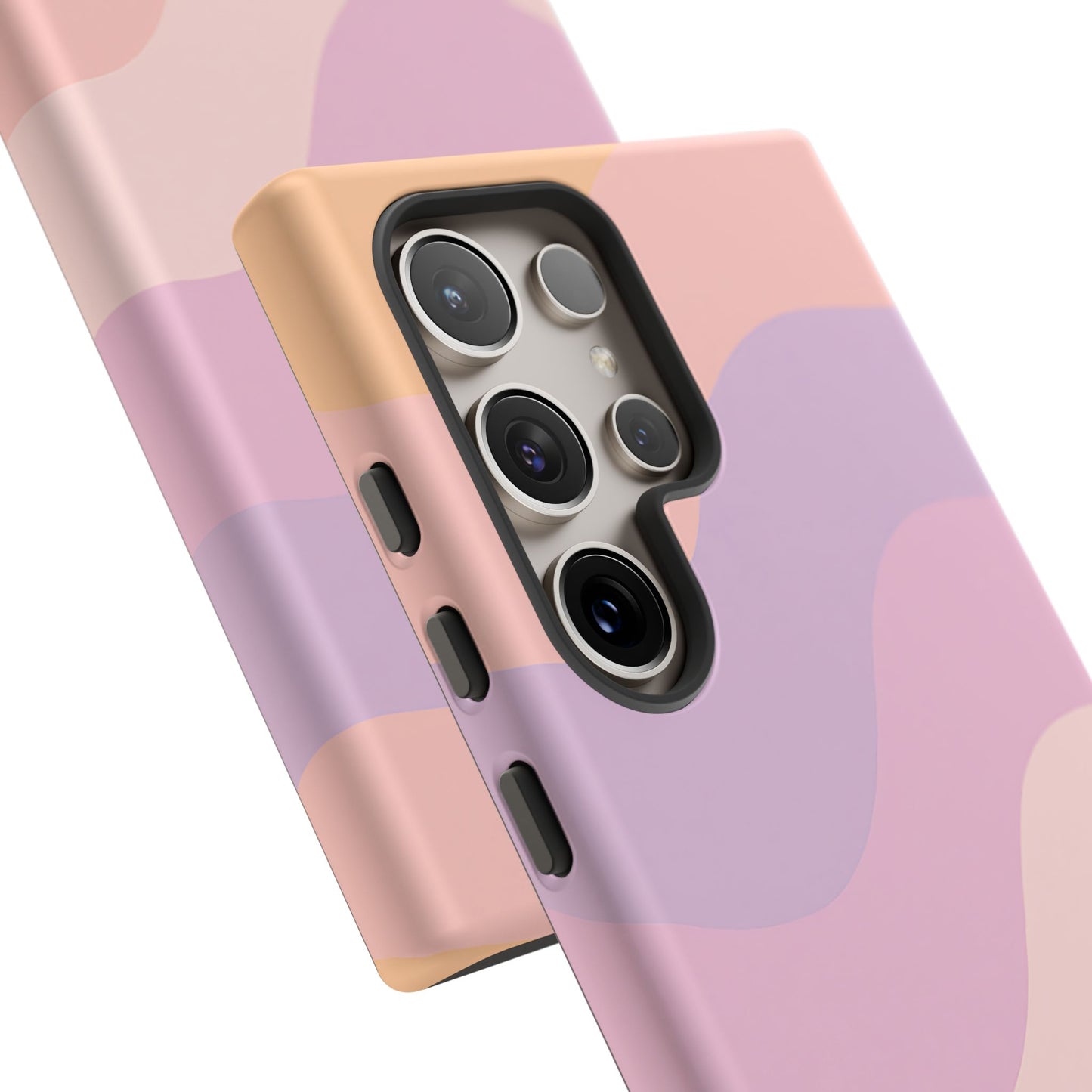 Retro Sunset Wave Phone Case – Groovy Pastel Abstract Design