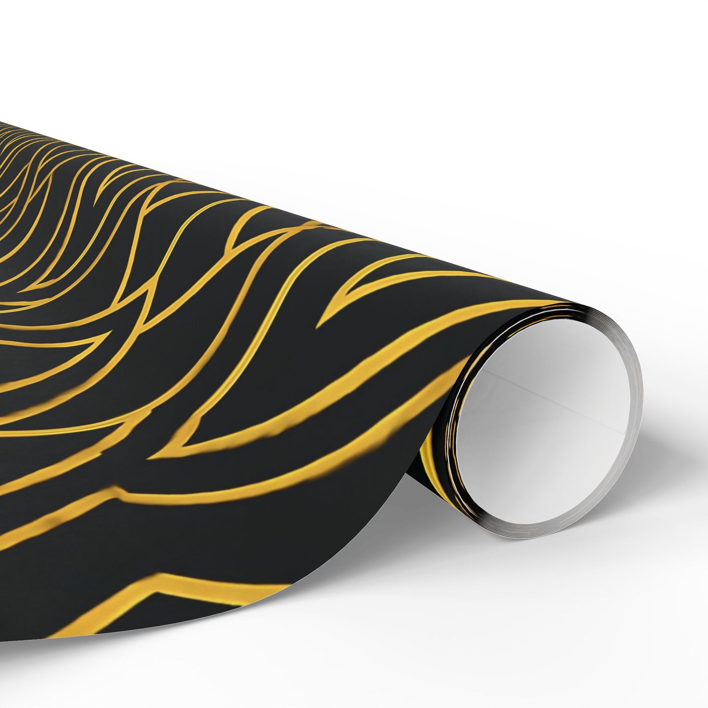 Art Deco Black & Gold Geometric Wrapping Paper – Luxury Gift Wrap in Glossy or Matte Finish