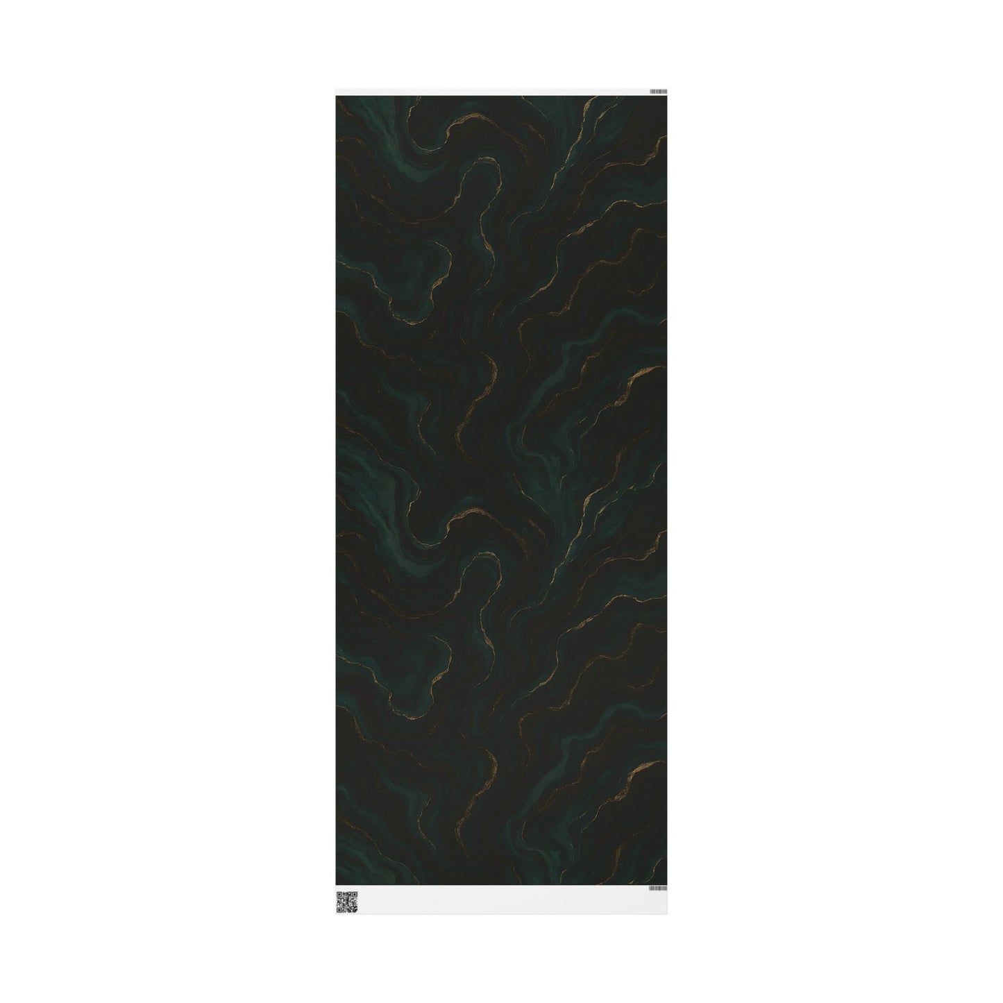 Emerald & Gold Marble Wrapping Paper – Luxurious Stone-Inspired Gift Wrap in Glossy or Matte Finish