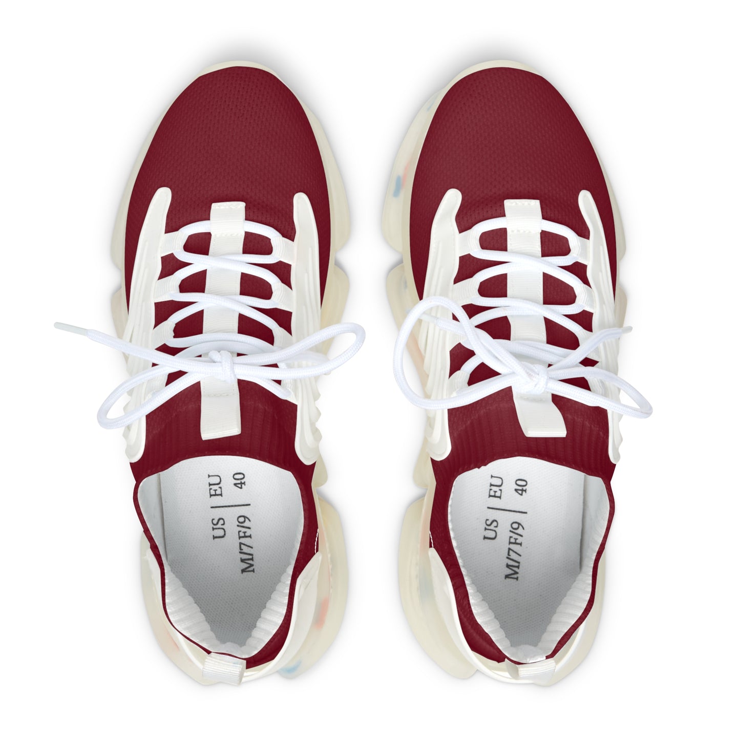 Burgundy Women's Mesh Sneakers