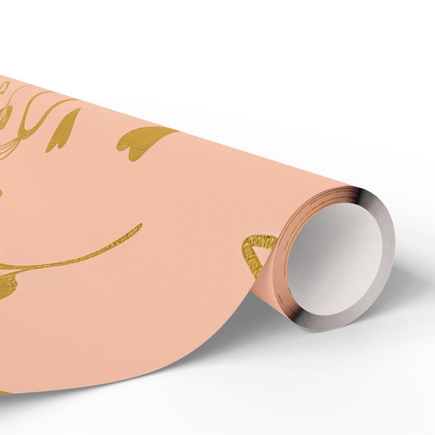 Romantic Celebration Wrapping Paper – Rings, Roses & Champagne on Blush Pink