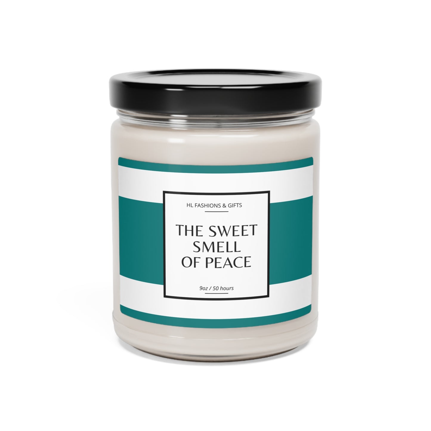The Sweet Smell of Peace Soy Candle - Teal Label