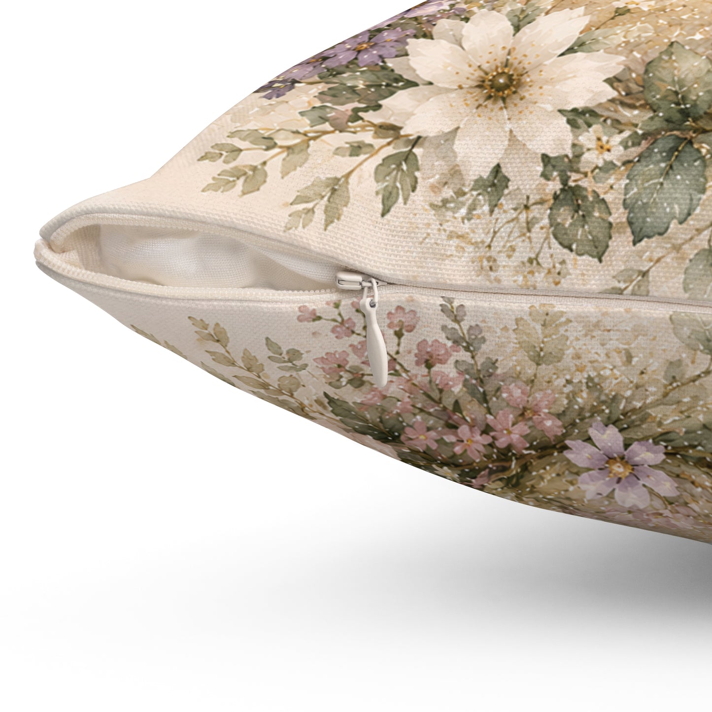 Inspirational Heart Floral Pillow – "I Am Loved, Chosen, Worthy & Enough" Decorative Throw Pillow